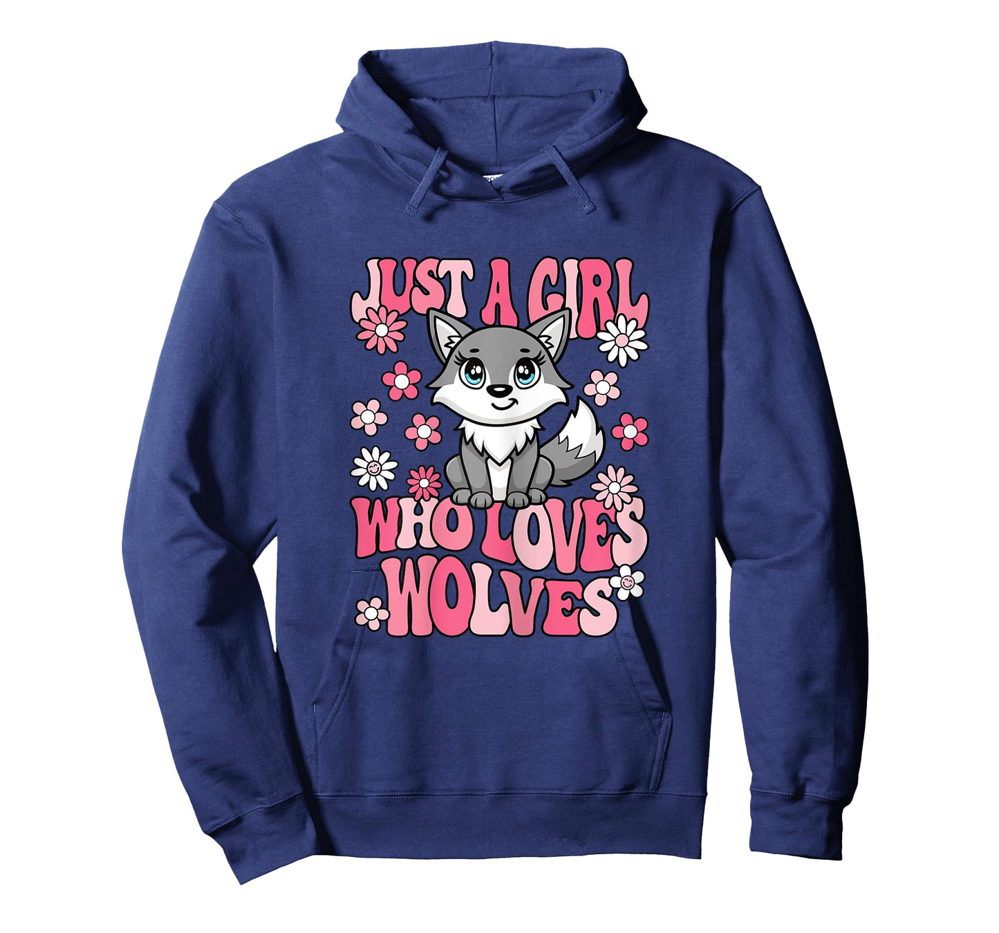 Just A Girl Who Loves Wolves Cute Wolf Lover Girls Kids T-Shirt