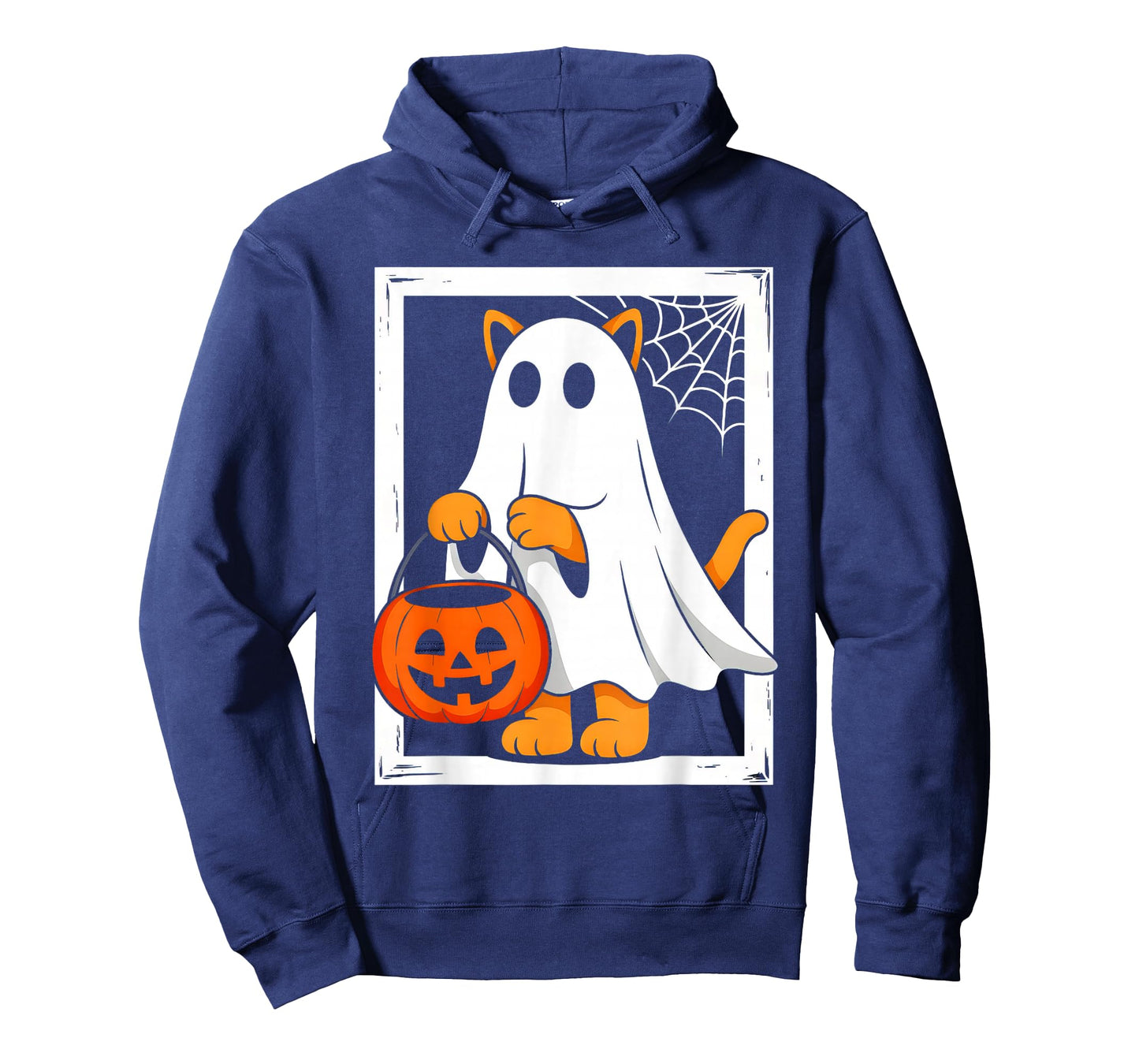 Cute Ghost Cat Men Women Kids Halloween Funny Ghost T-Shirt