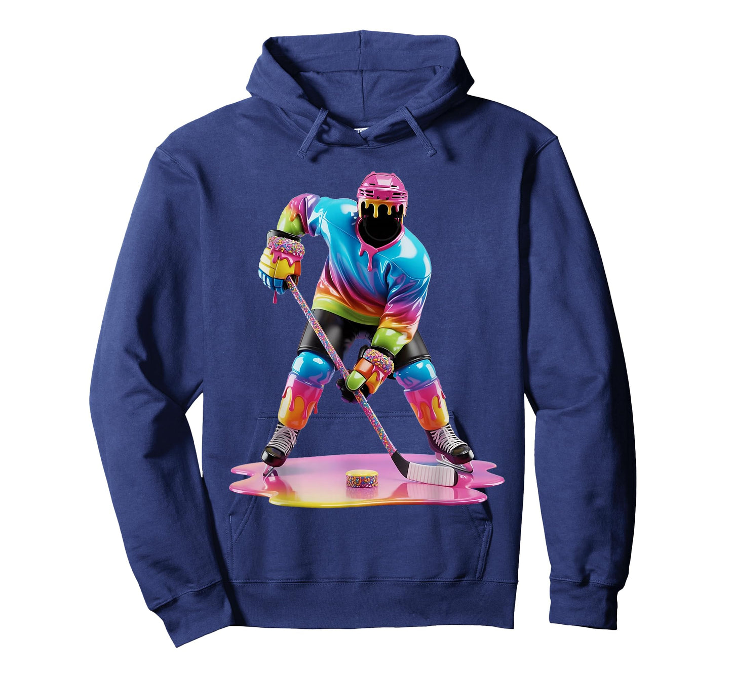 Tie Dye Hockey Drip Boys Youth Kid Ice Cream Dripping Hockey T-Shirt