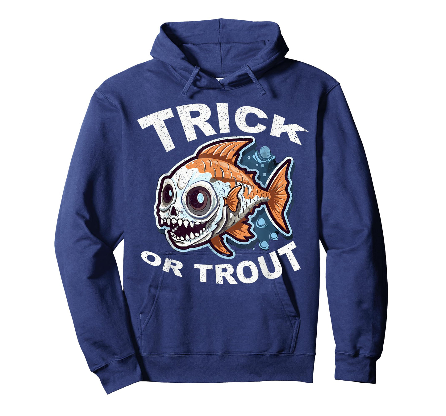 Fish Halloween Fishing Trick Or Treat Spooky Fisherman T-Shirt