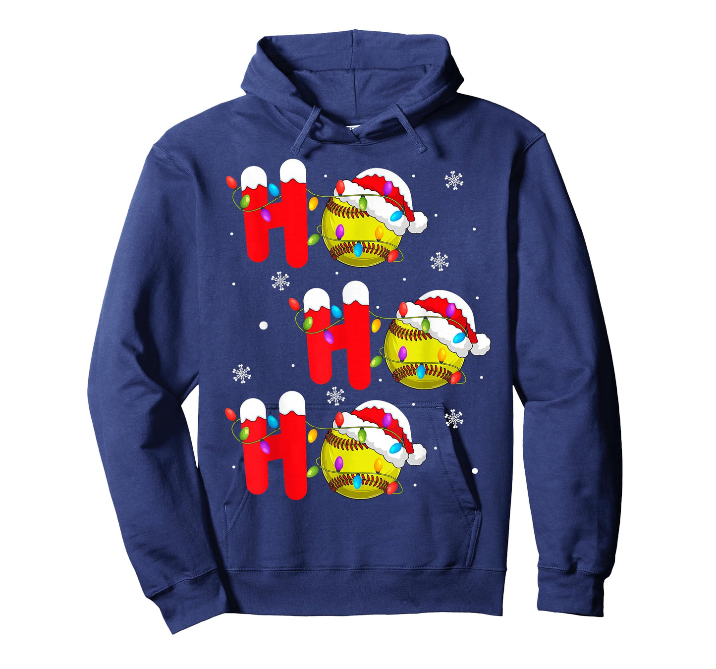 Softball Christmas Ho Ho Ho Santa Sports Player Funny Xmas T-Shirt