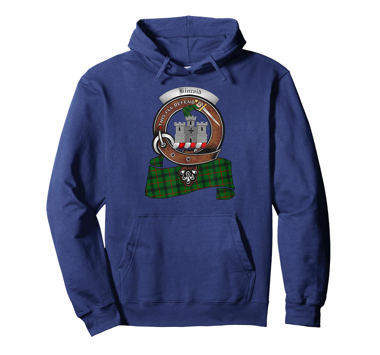 Kincaid Scottish Clan Badge &Tartan T-Shirt