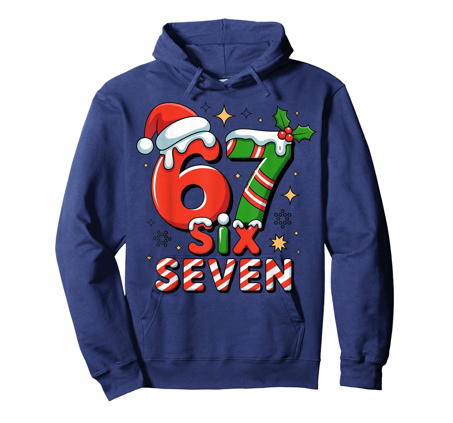 Funny 67 Meme Christmas Six Seven Santa Holiday T-Shirt