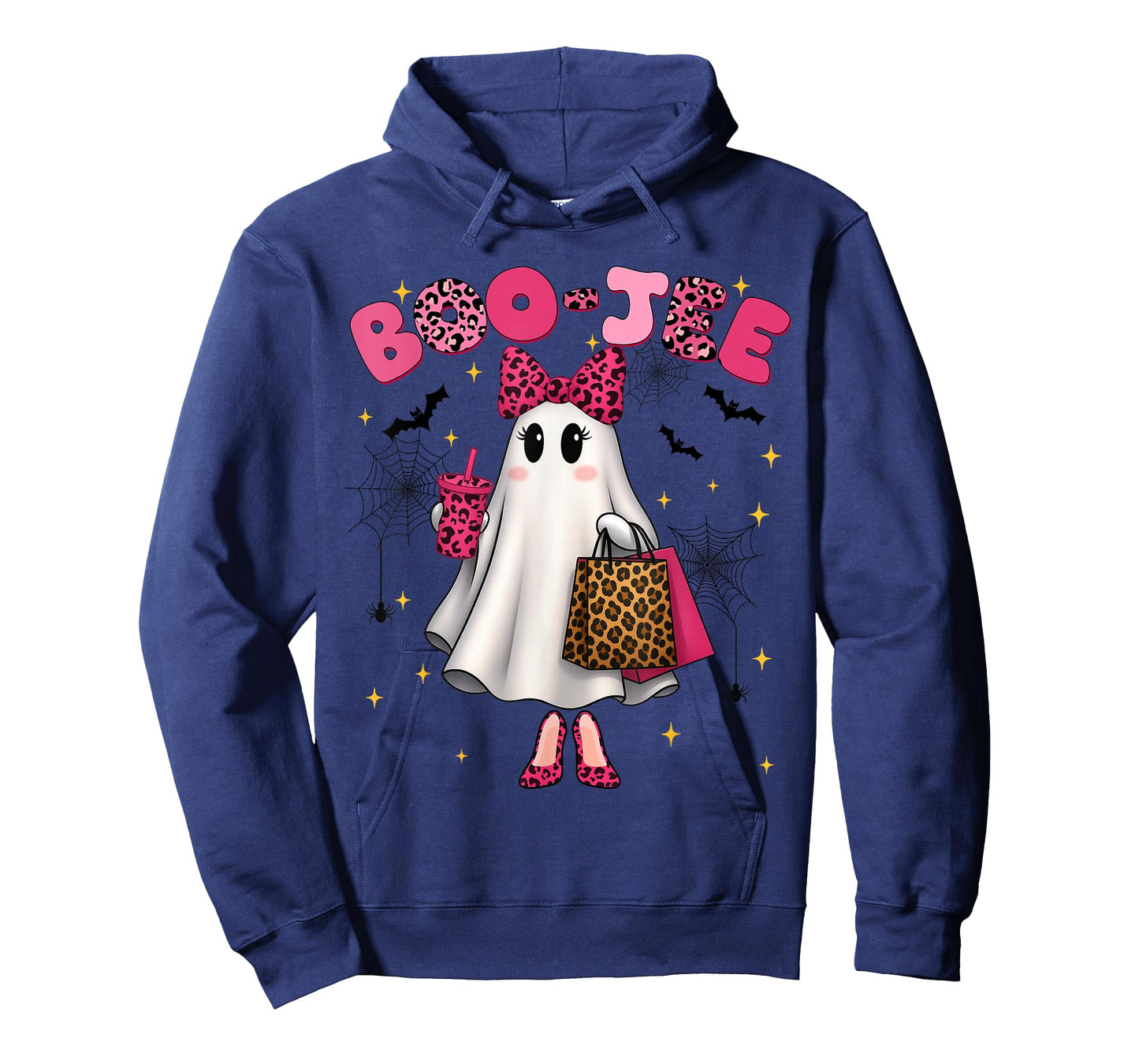 Cute Leopard Boo JEE Ghost Coffee Halloween Costumes Womens T-Shirt