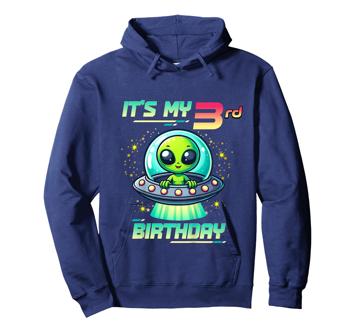 Kids It's My 3rd Birthday Alien Theme UFO Space T-Shirt