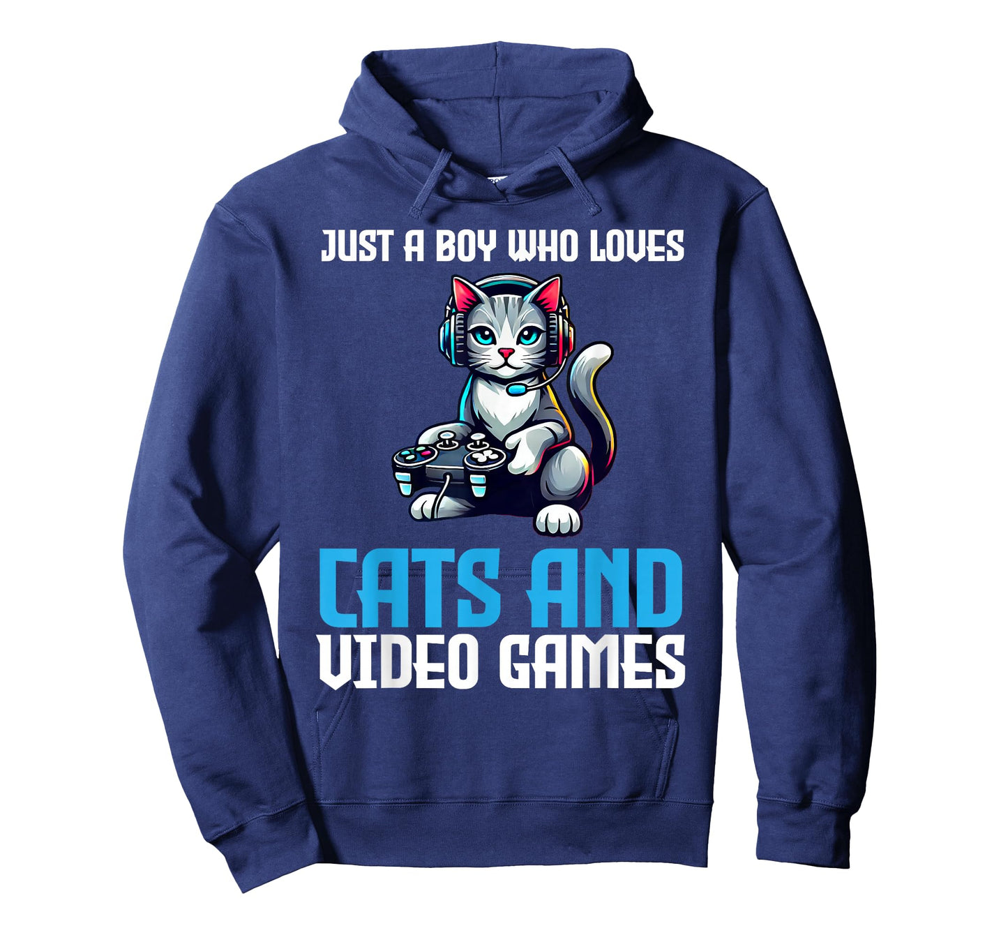 Just A Boy Who Loves Cats And Video Games Gamer T-Shirt
