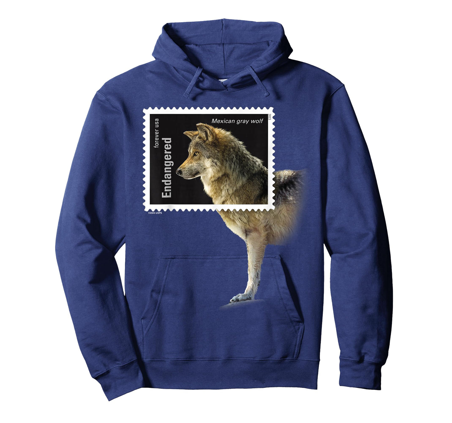 USPS Endangered Species Stamp Framed Mexican Gray Wolf T-Shirt