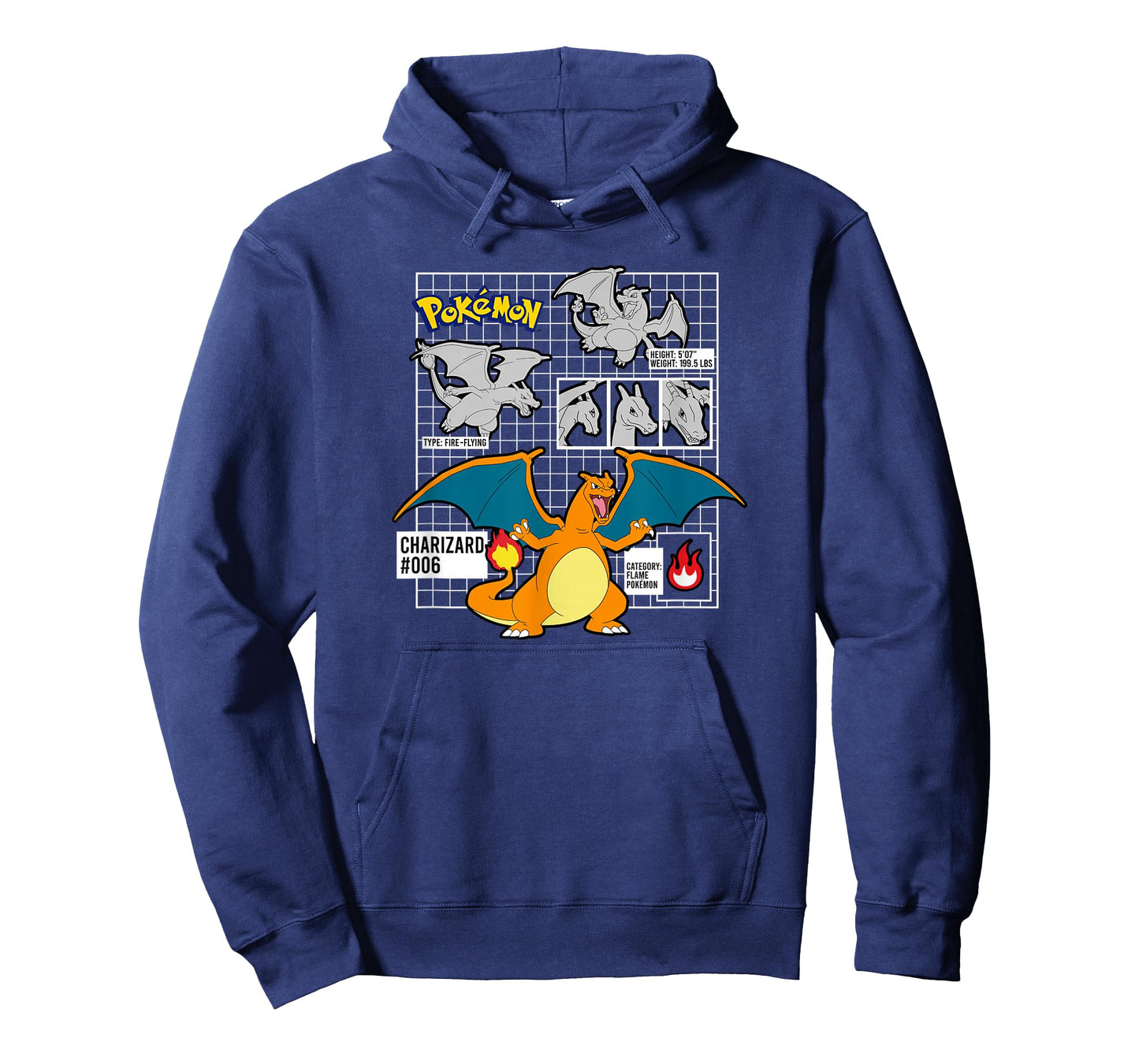 Pokémon Charizard 006 Schematic Poster T-Shirt