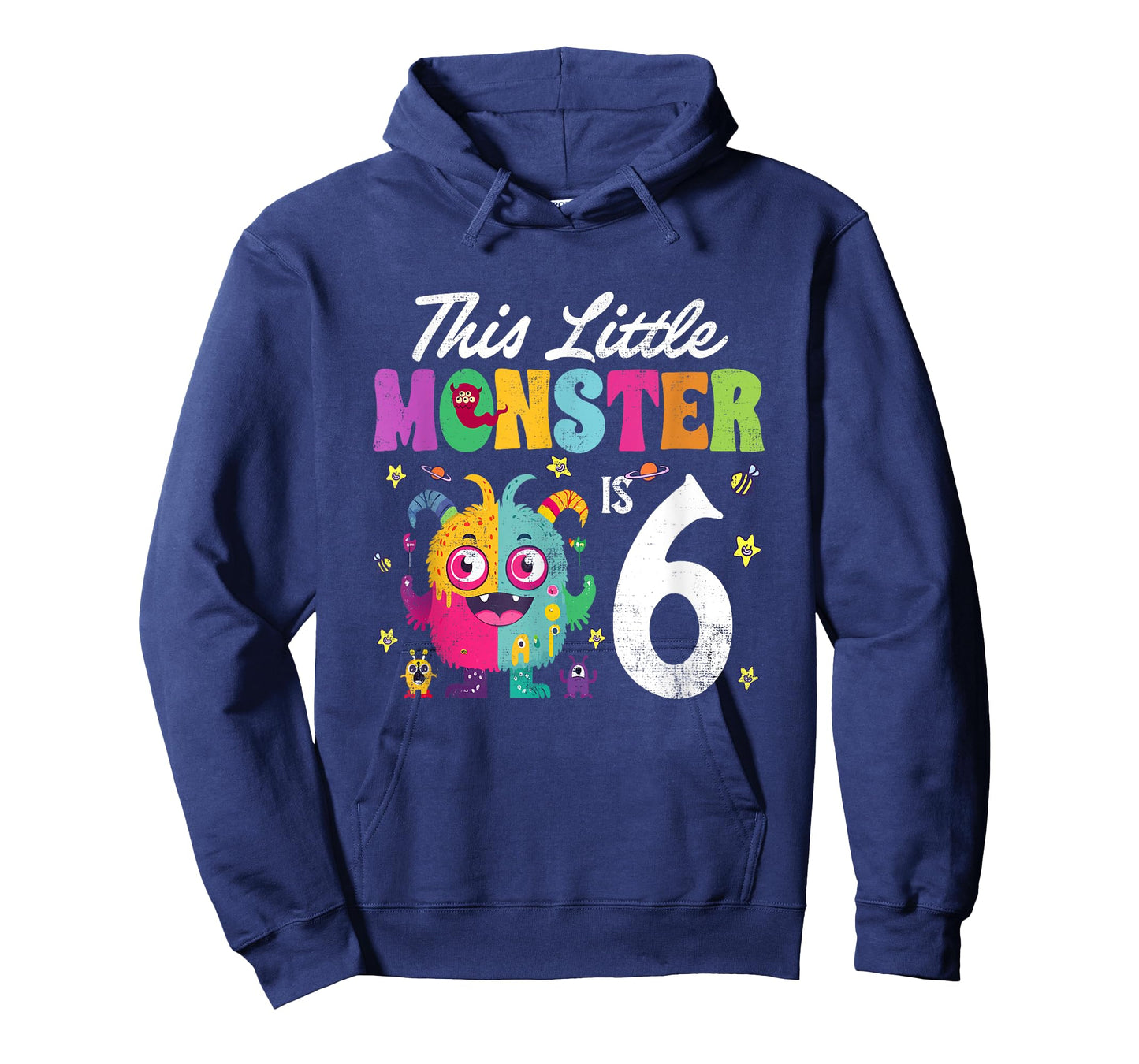 This Little Monster is Six 6th Birthday Party Baby Monster T-Shirt