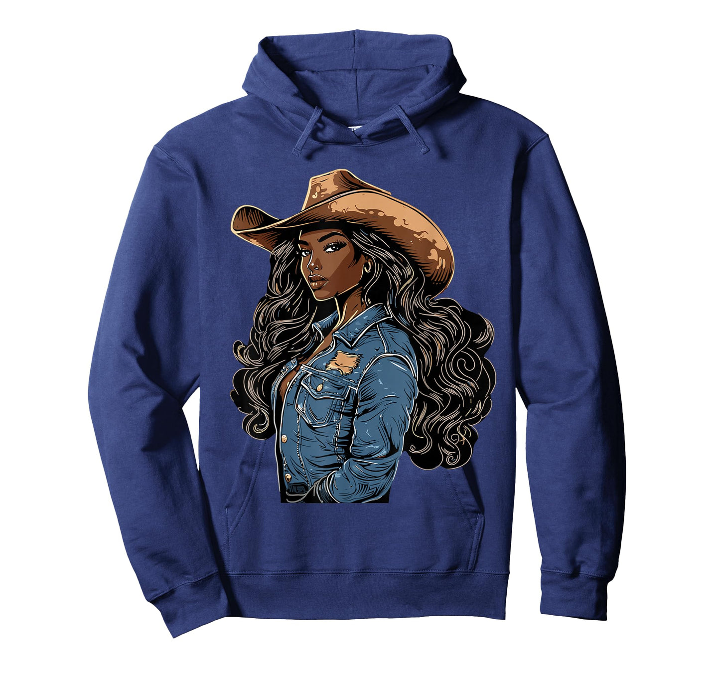 Black African American Cowgirl Western Country Texas Rodeo T-Shirt
