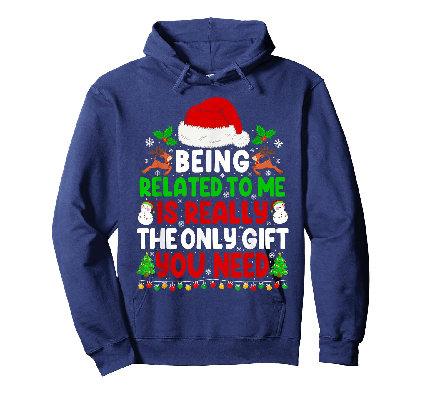 Being Related to Me Xmas Pajamas Funny Christmas Family T-Shirt