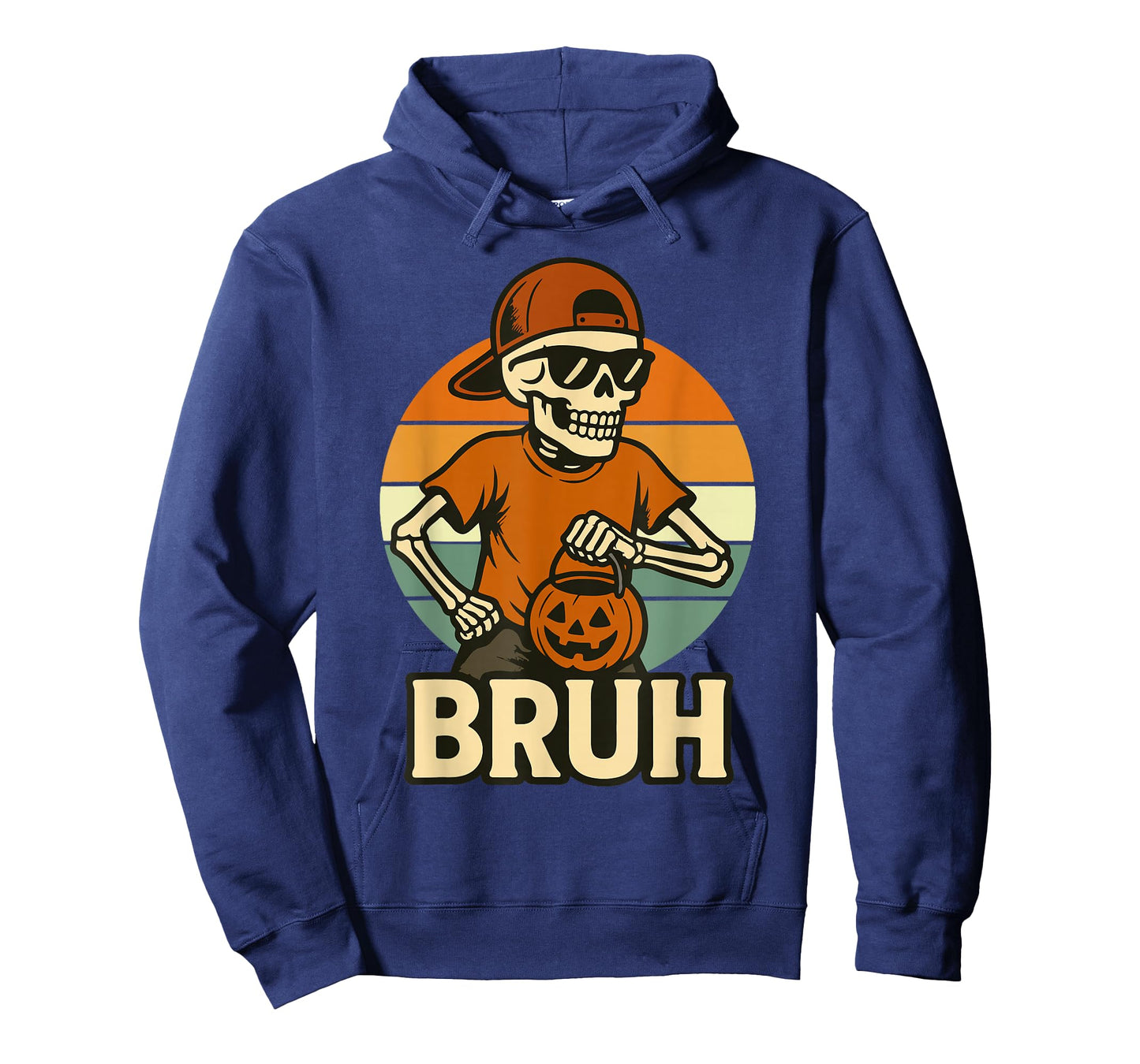 Cool Skeleton Bruh Halloween Shirt Kids Teen Boys Men Funny T-Shirt