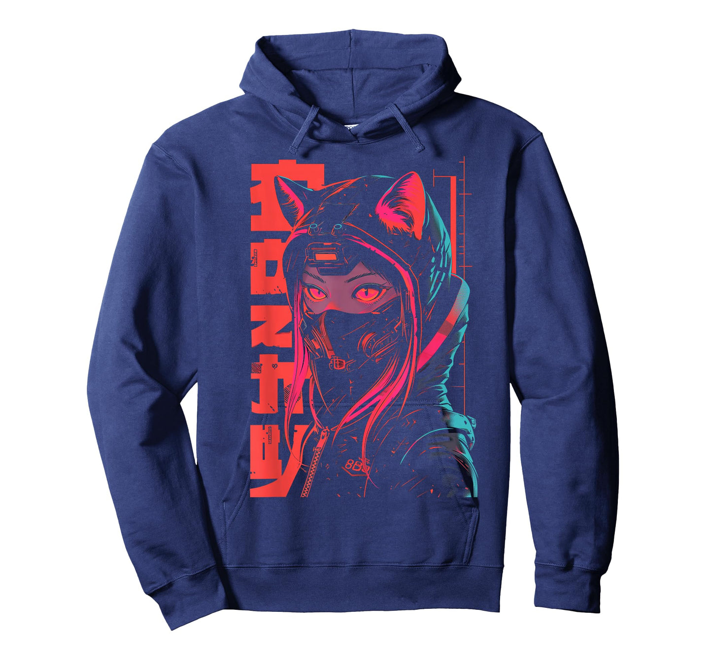 Anime Manga Punk Neko Cat Girl | Cyberpunk Japanese Harajuku T-Shirt