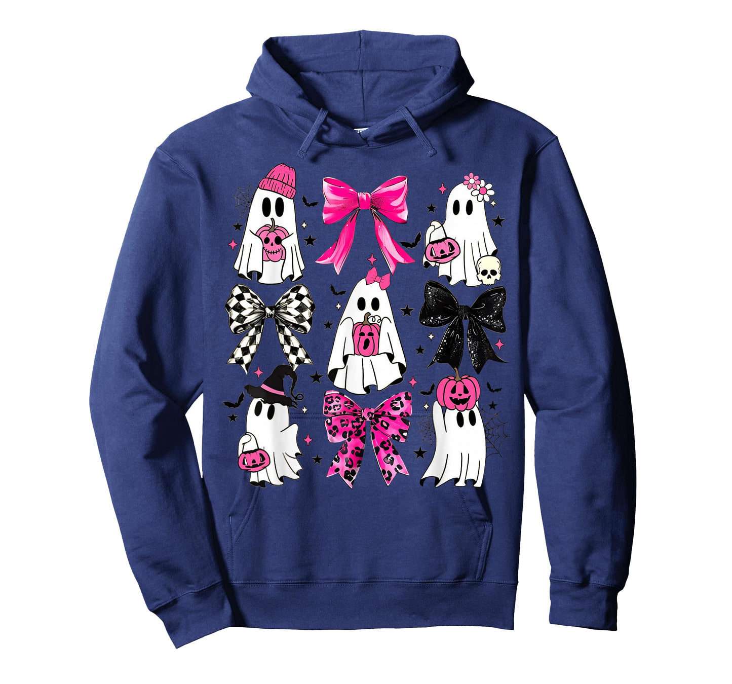 Cute Ghost Coquette Aesthetic Pink Bows Spooky Season Girl T-Shirt