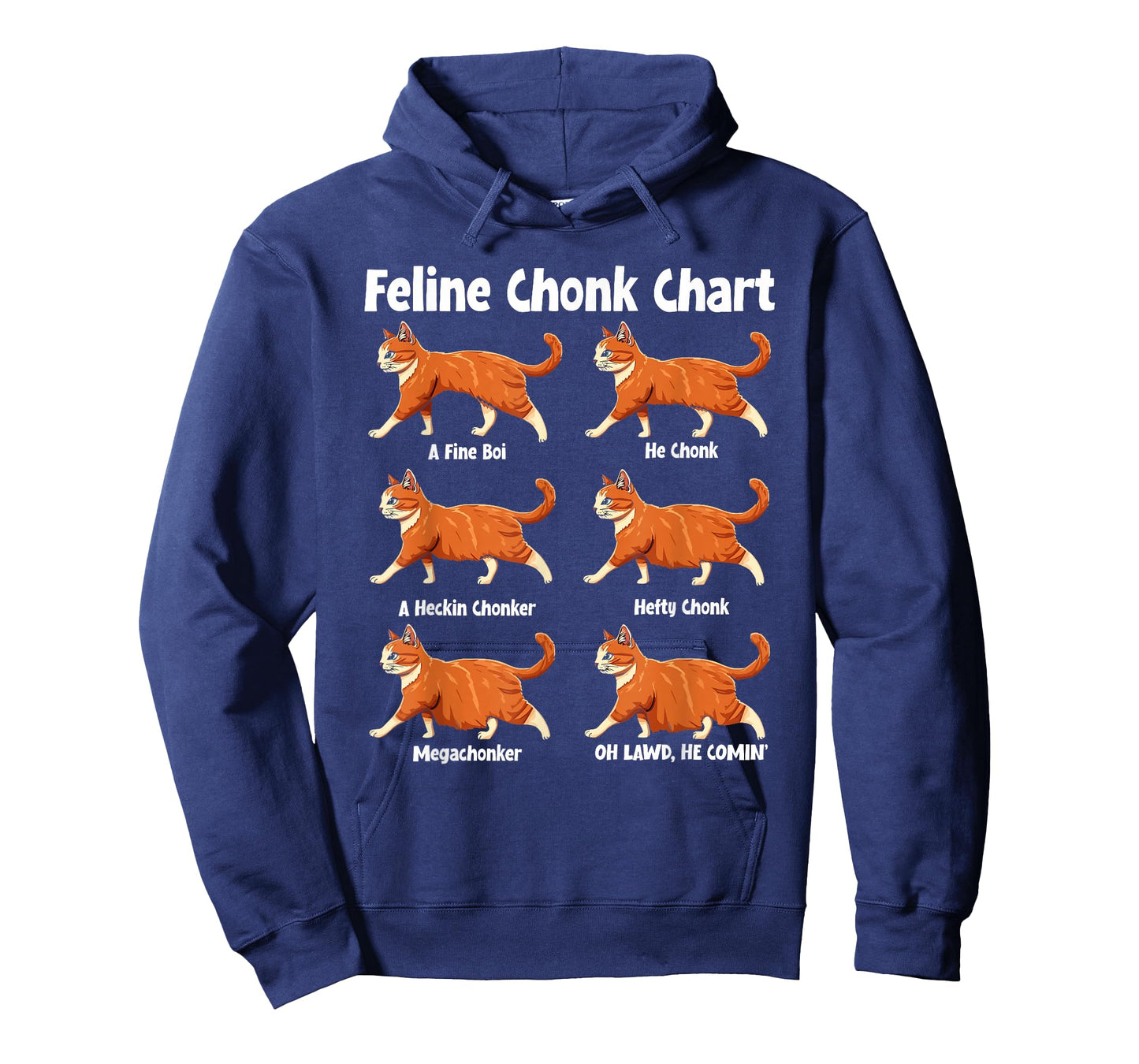 Feline Chonk Chart Funny Fat Cat T-Shirt
