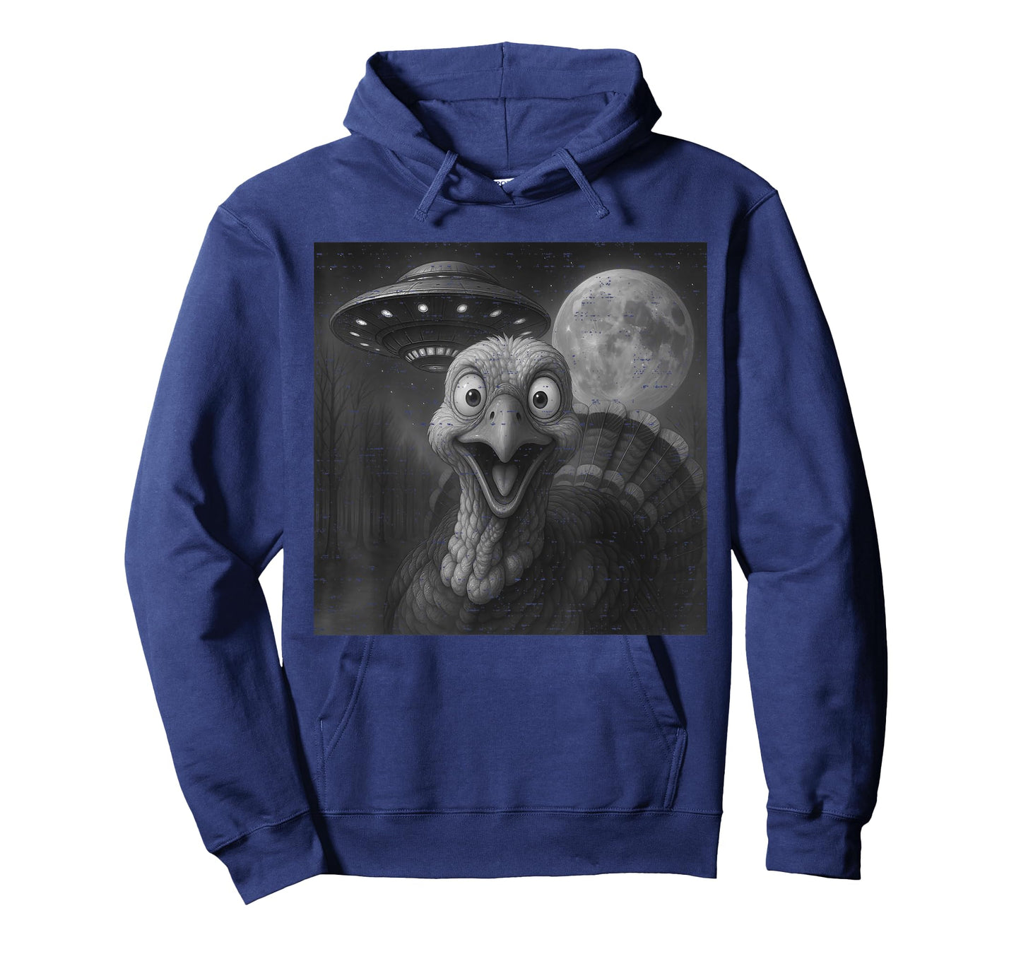 Turkey UFO Selfie Funny Thanksgiving Alien Boy Teen Girl Kid T-Shirt