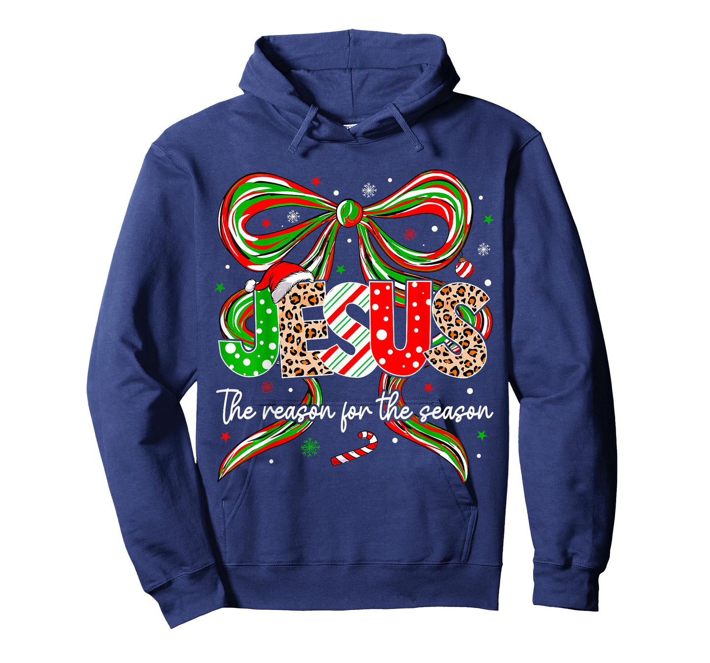 Christmas Jesus Reason Season Xmas Bow Christian Men Women T-Shirt