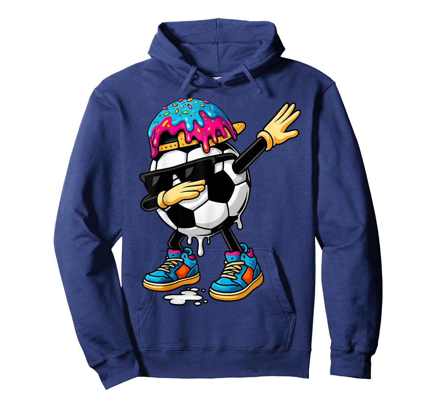 Dabbing Soccer Ice Cream Drip for Boys Funny Soccer Kids T-Shirt