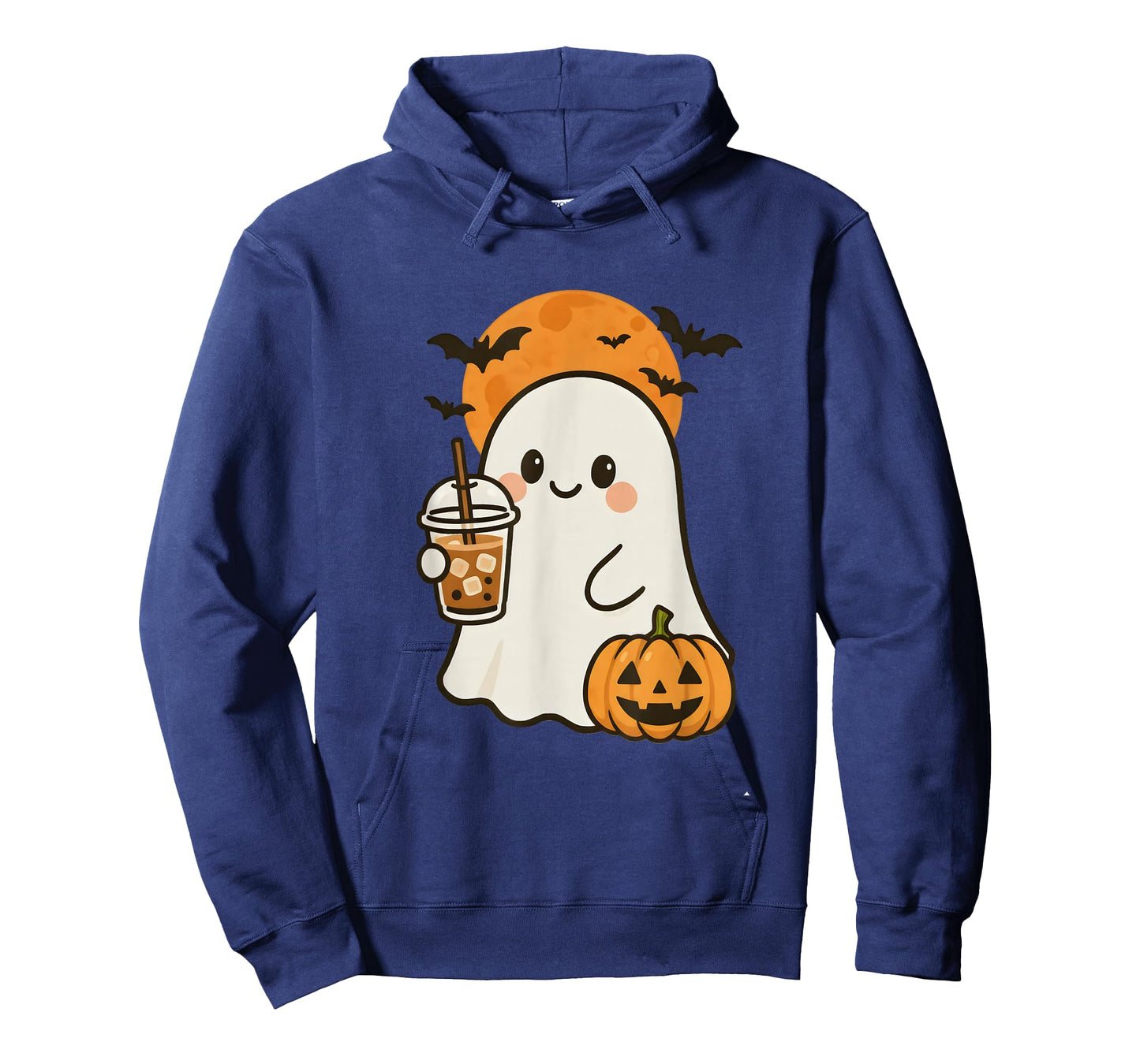 Cute Ghost Iced Coffee and Pumpkin for Halloween Costume T-Shirt