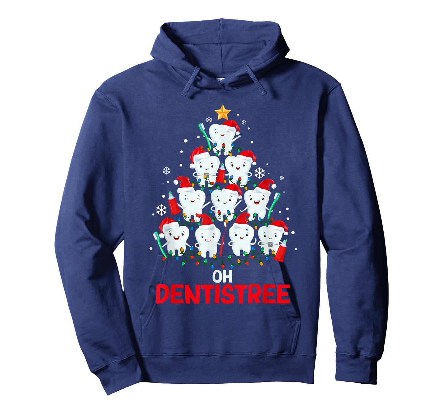 Dentist Christmas Tree Lights Santa Hat Dental Oh Dentistree T-Shirt