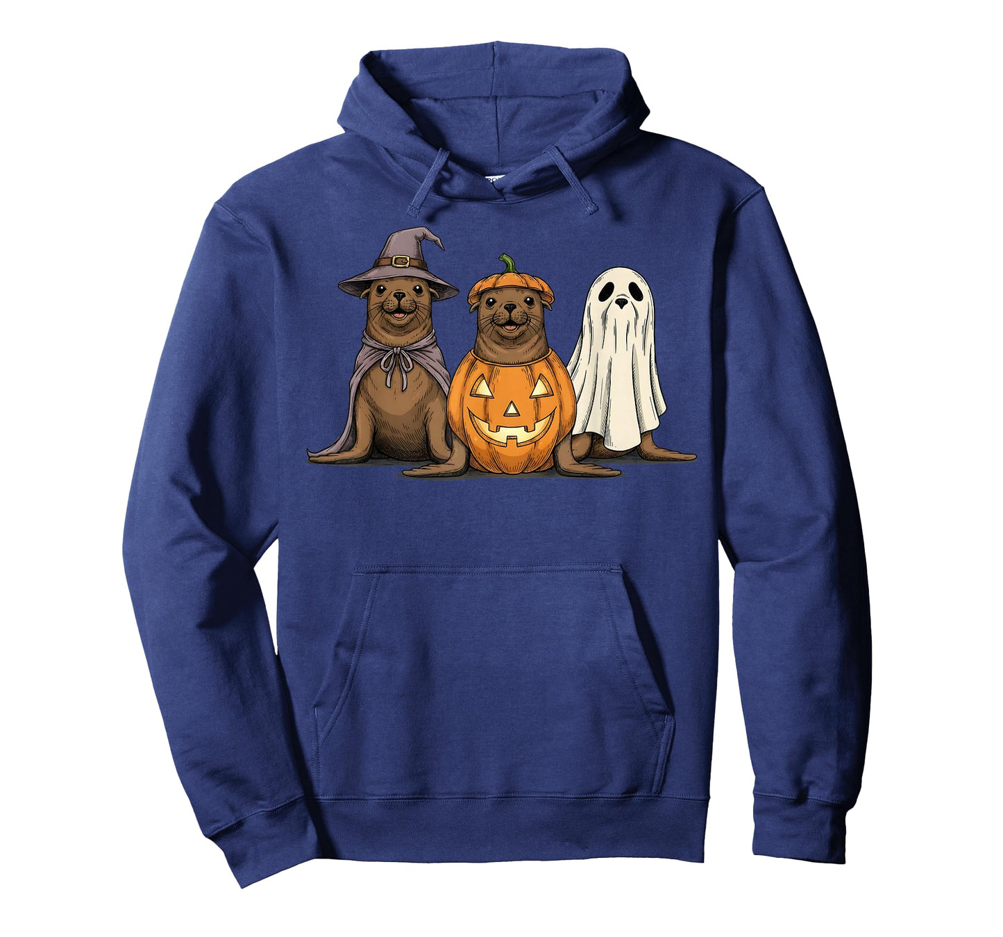 Spooky Sea Lion Lover Pumpkin Halloween Ghost T-Shirt