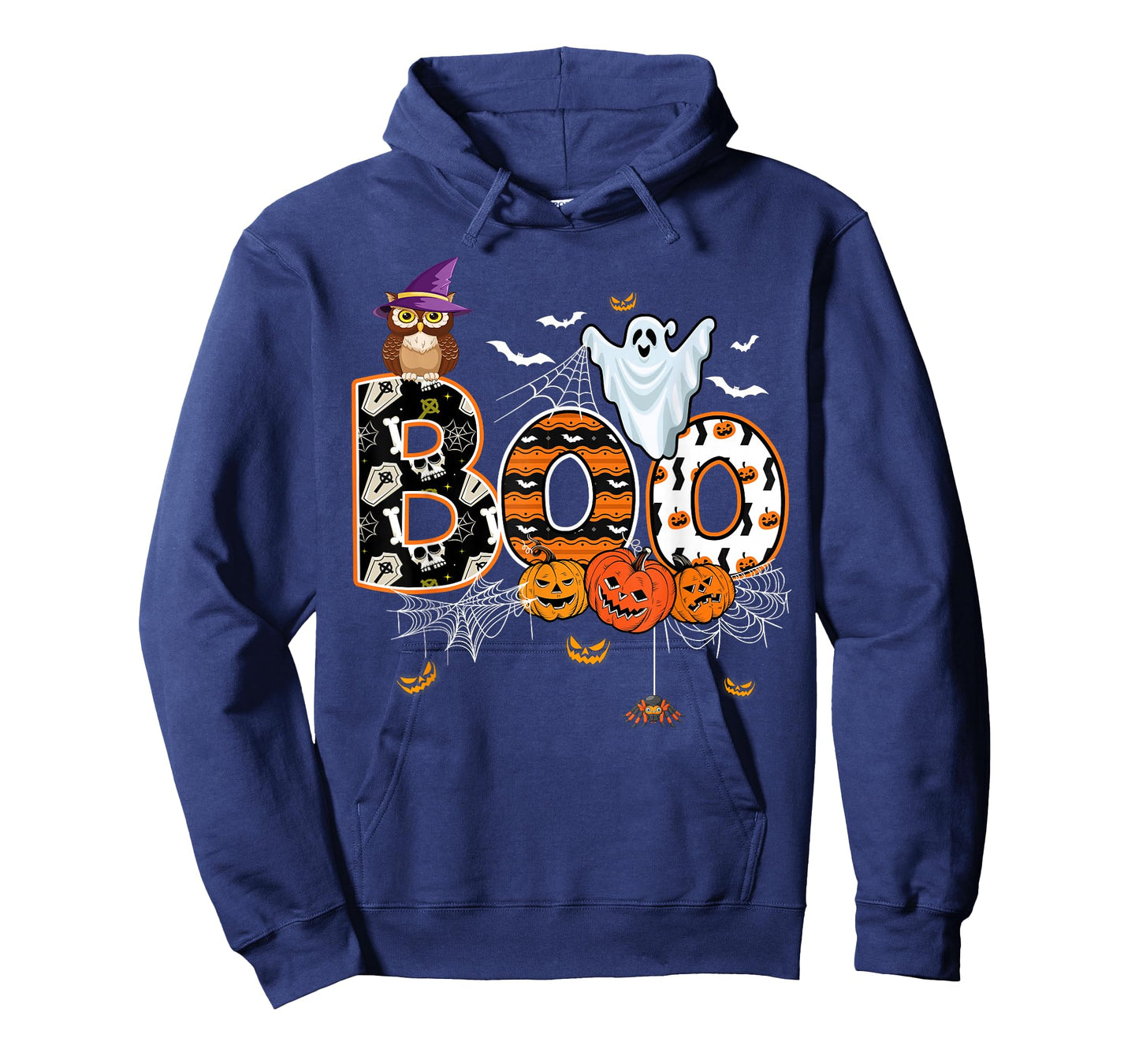Boo Creepy Owl Pumpkin Ghost Funny Halloween Costume T-Shirt
