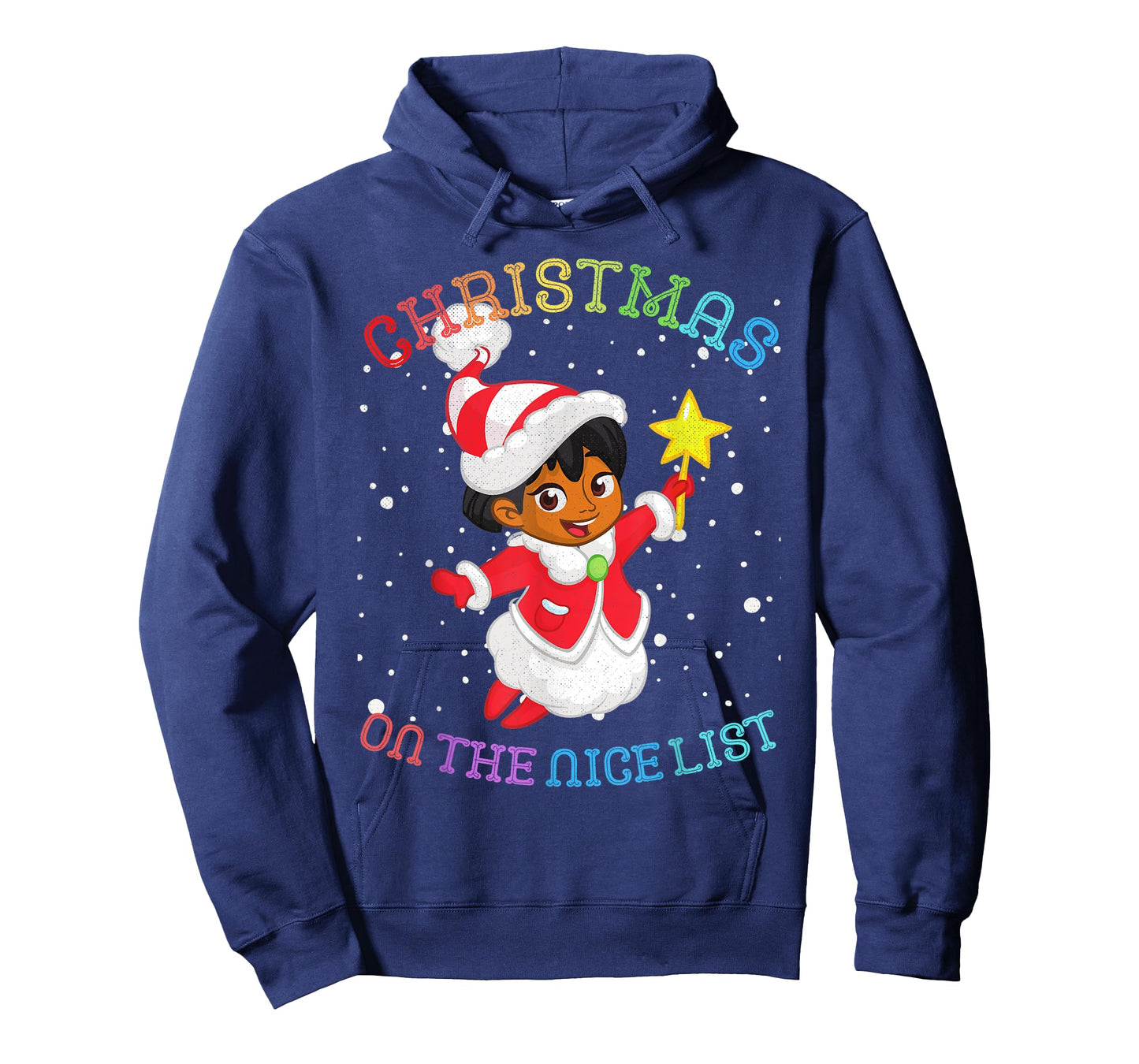 Christmas African American Girl Angel: On the Nice List T-Shirt