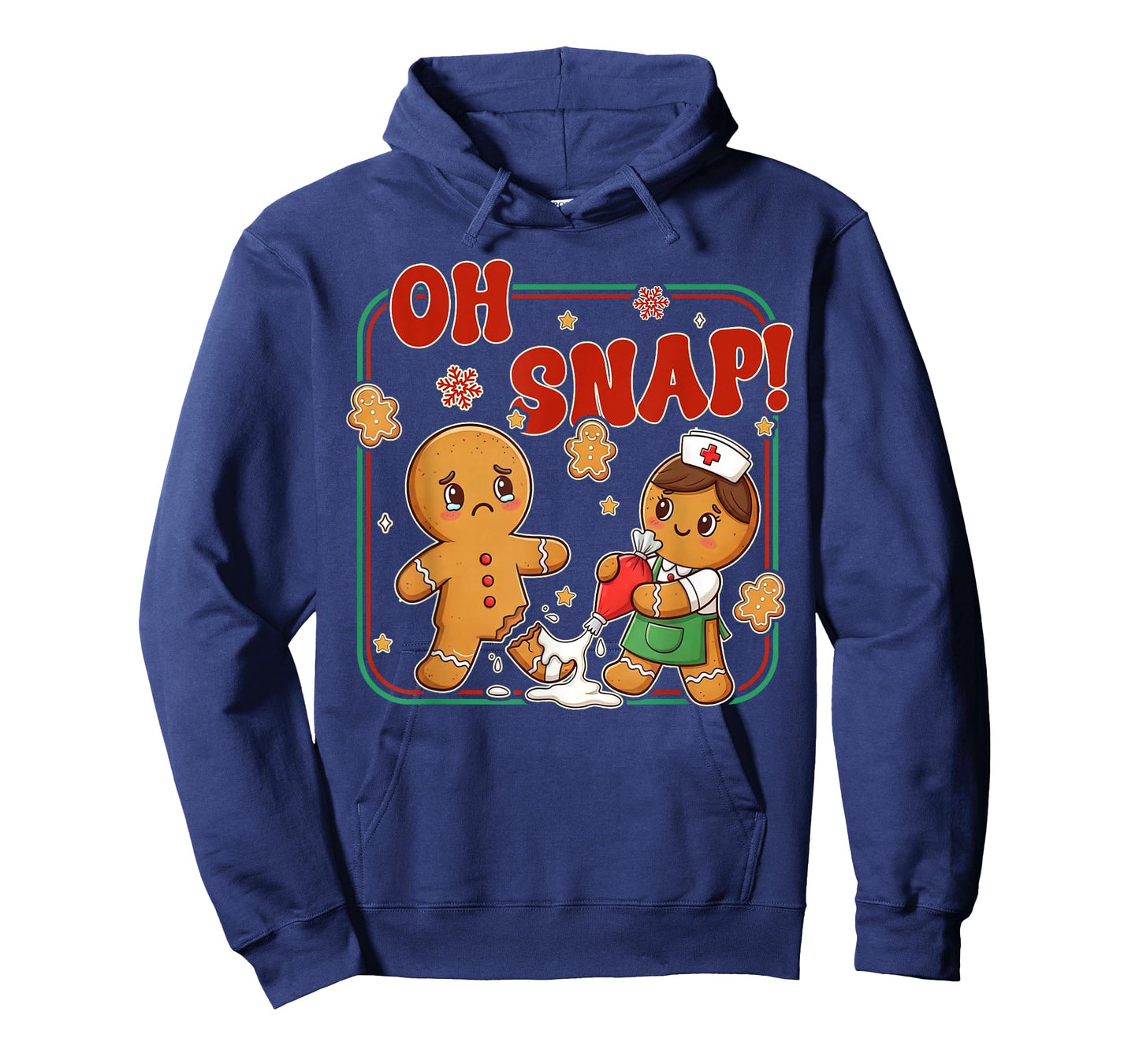 Oh Snap Gingerbread Nurse Funny Nursing Christmas Holiday T-Shirt