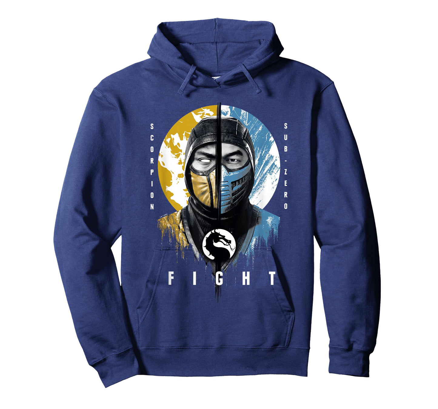 Mortal Kombat Klassic Scorpion Vs Sub-Zero Fight Portrait T-Shirt