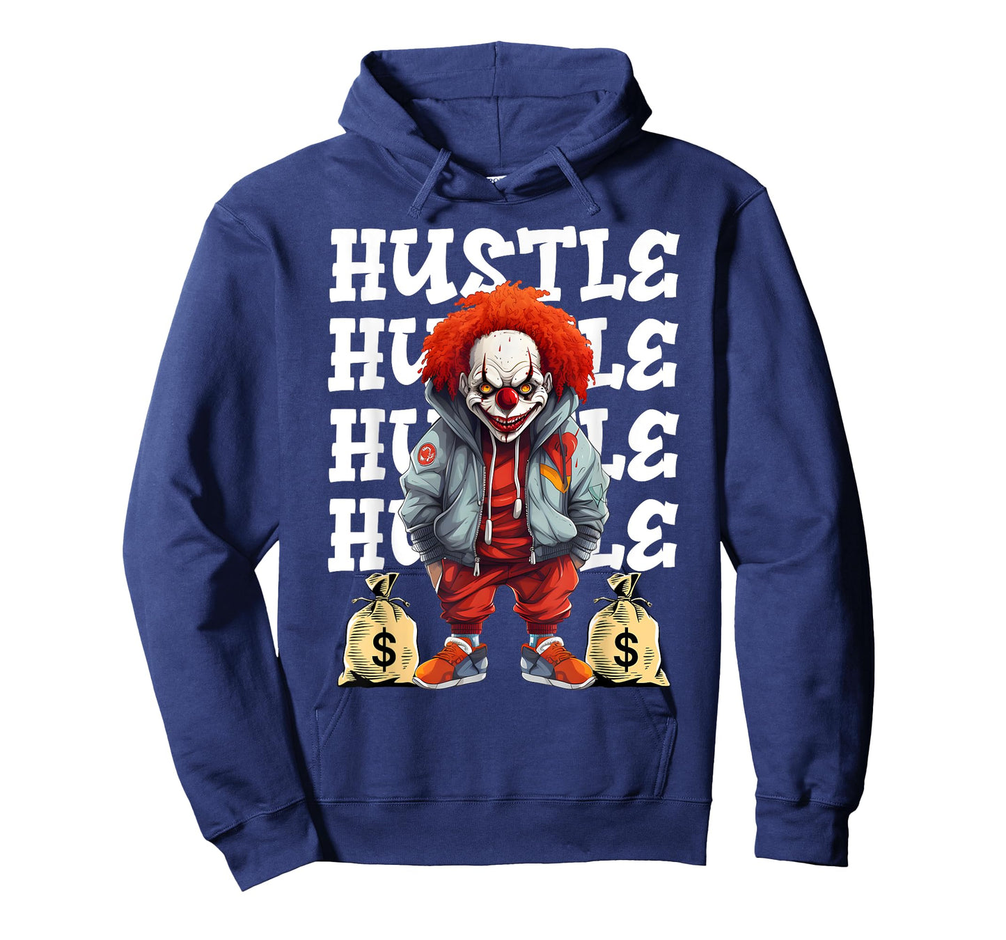 Hip Hop Scary Clown Hustle Money Urban Streetwear Halloween T-Shirt
