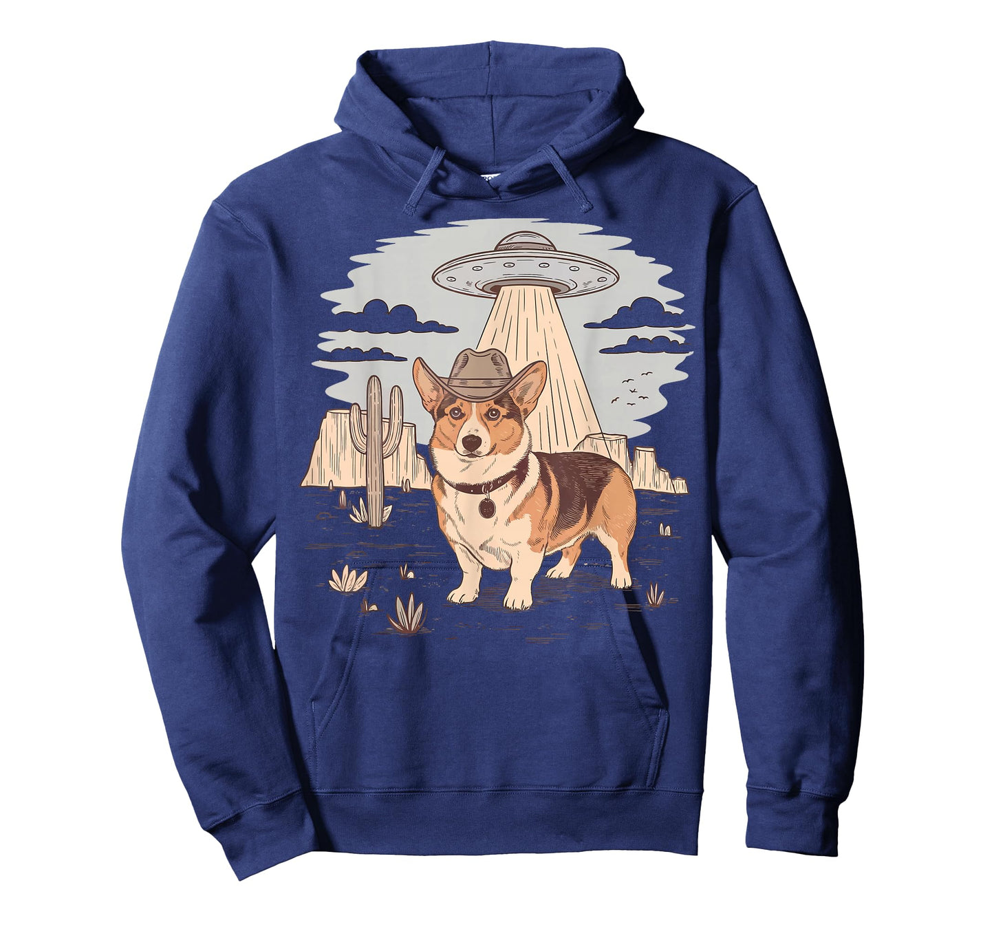 Corgi UFO Cowboy T-Shirt