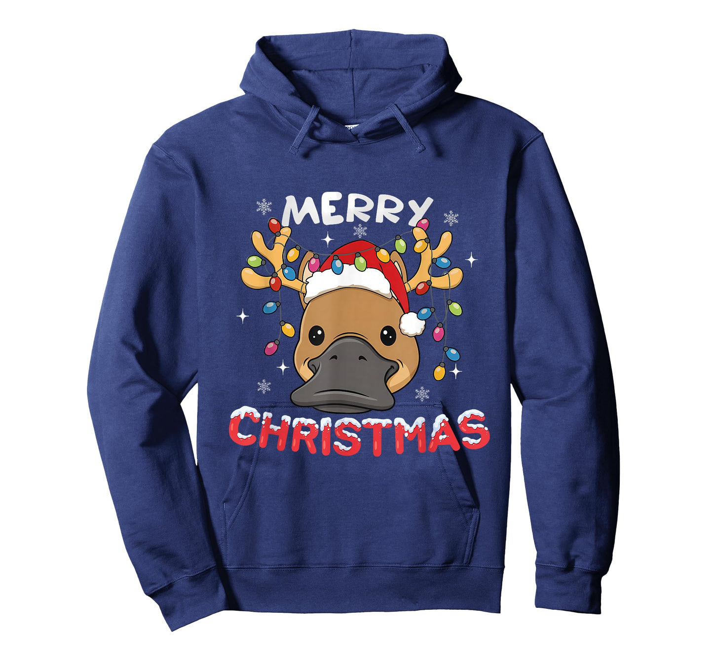 Merry Christmas Platypus Reindeer Xmas Family Men Women T-Shirt