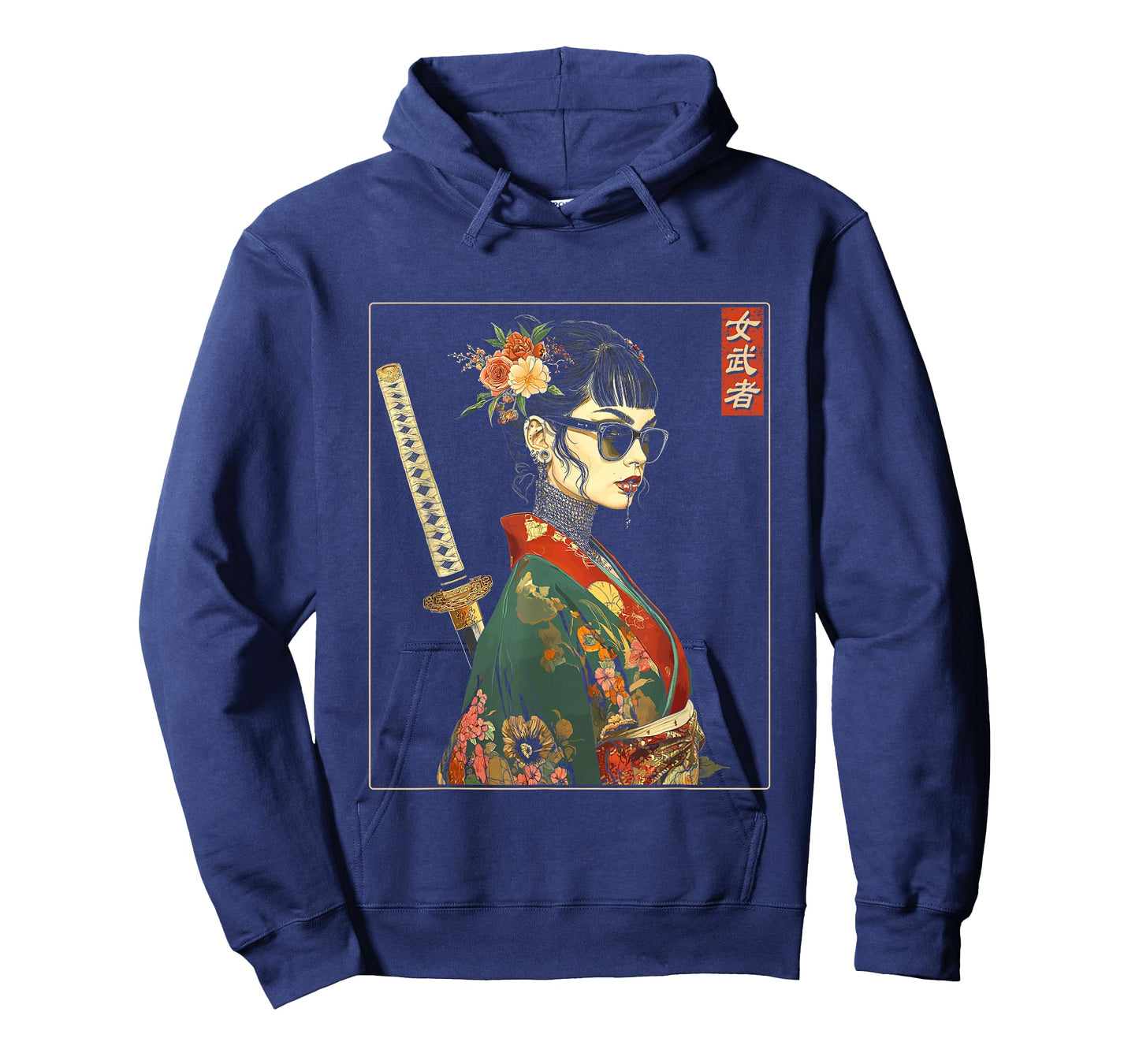Japanese Gothic Samurai Art Woman with Katana Sword T-Shirt
