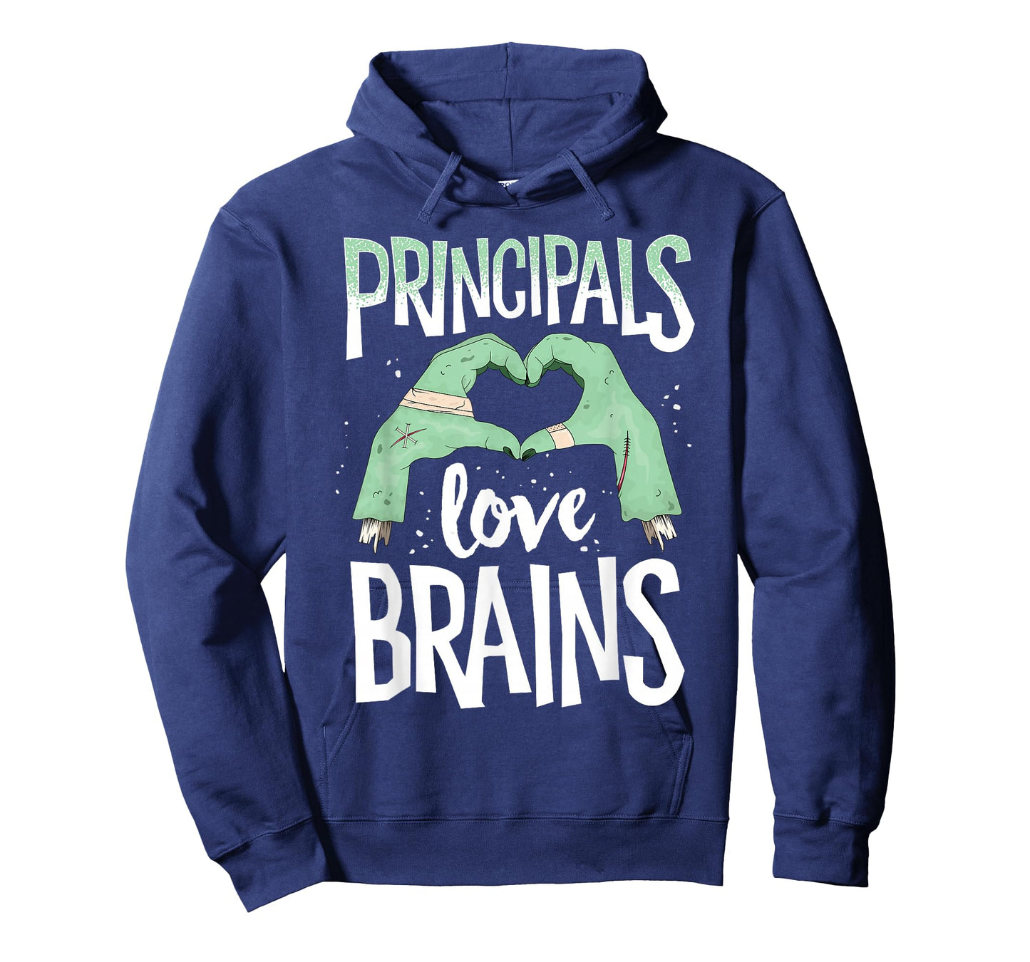 Principals Love Brains Halloween Costume Teacher Zombie T-Shirt