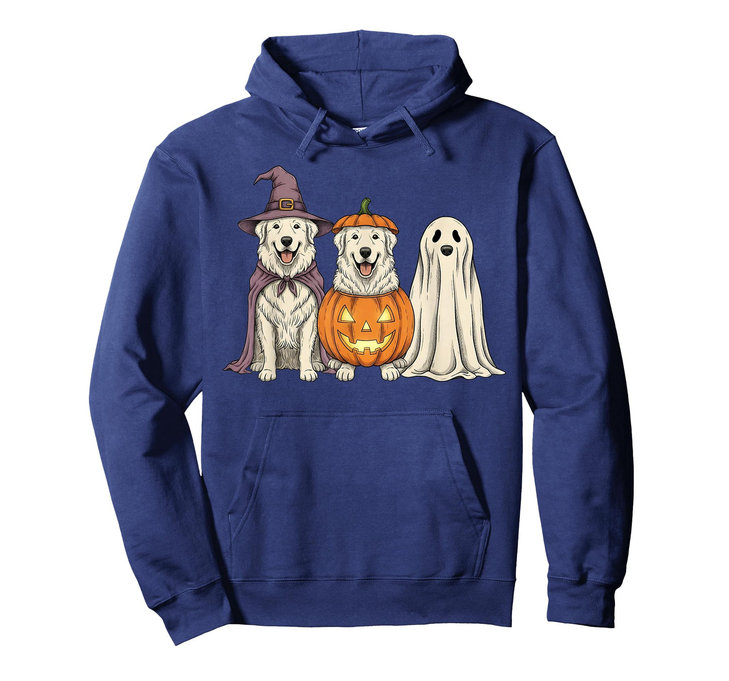 Spooky Ghost Great Pyrenees Pumpkin Halloween Dog Lover T-Shirt