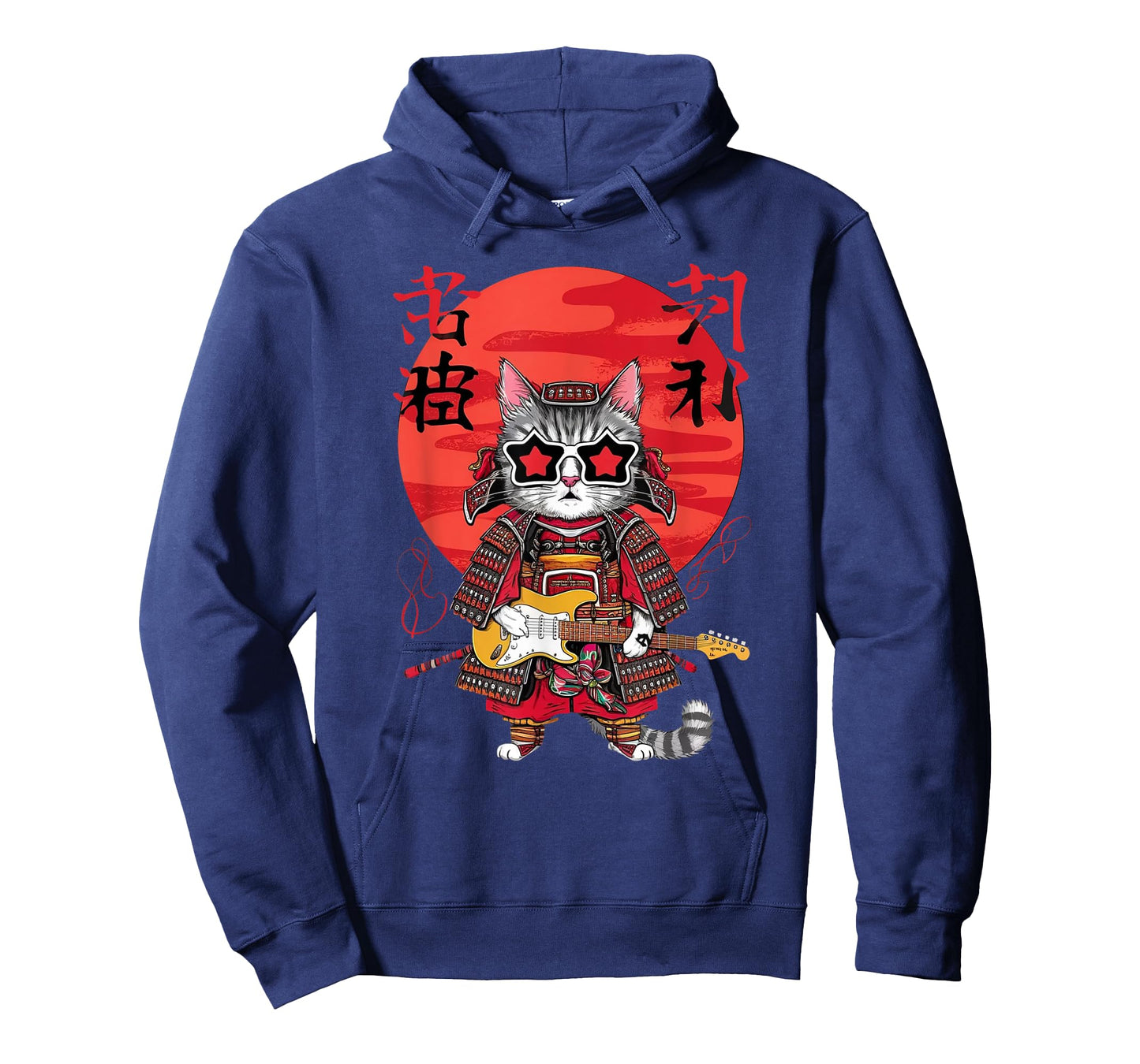 Samurai Cat Guitar Ninja Aesthetic Japanese Katana Tokyo T-Shirt for Men Women Kids