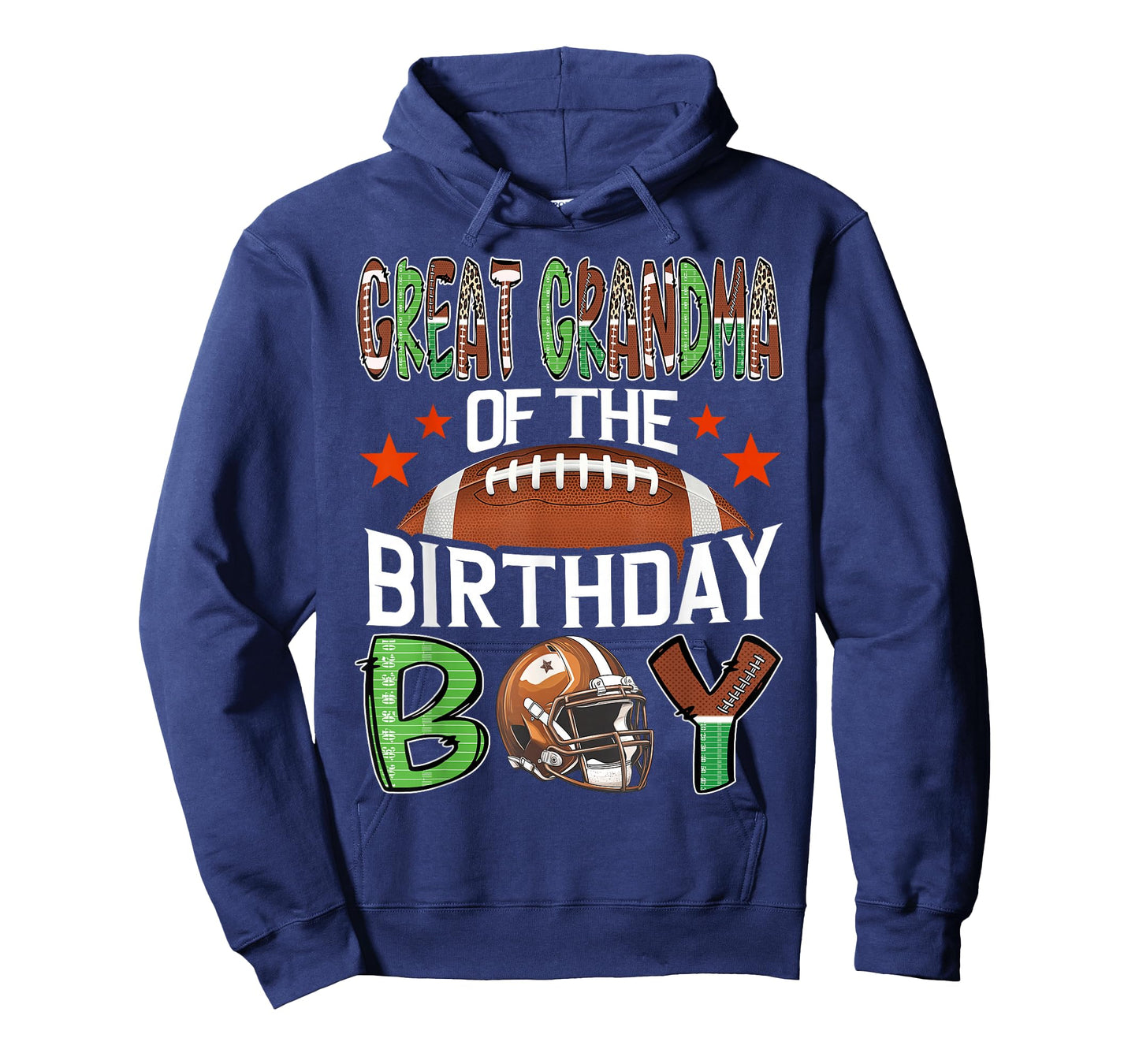 Great Grandma Of The Birthday Boy Game Day Football T-Shirt