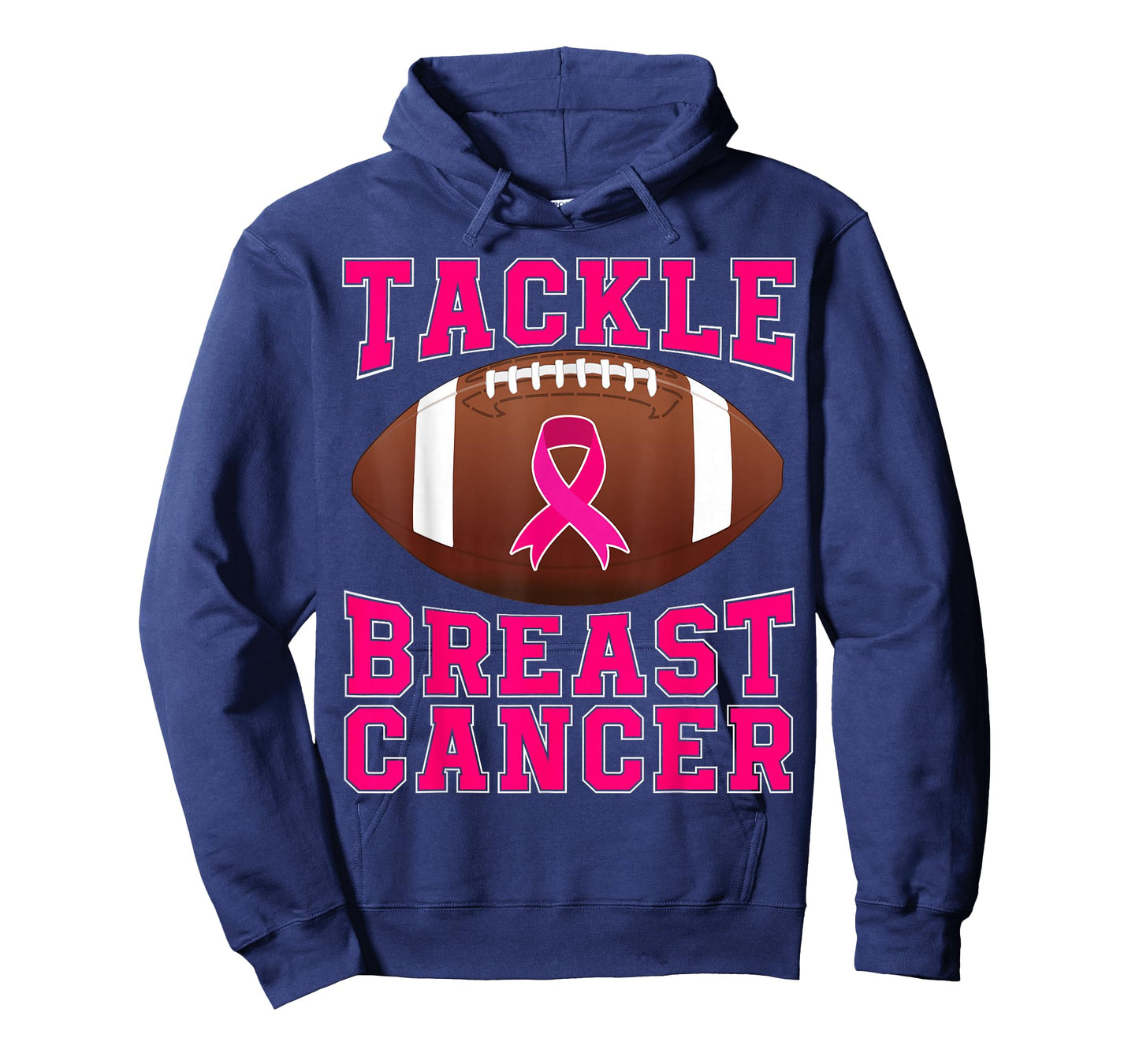 Tackle Cancer Pink Ribbon Football Breast Cancer Awareness T-Shirt