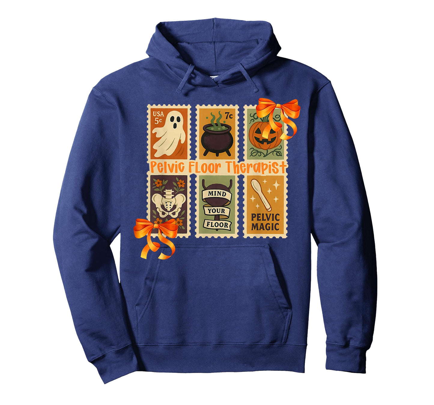Stamp Pelvic Floor Therapist Ghost Postpartum Halloween T-Shirt