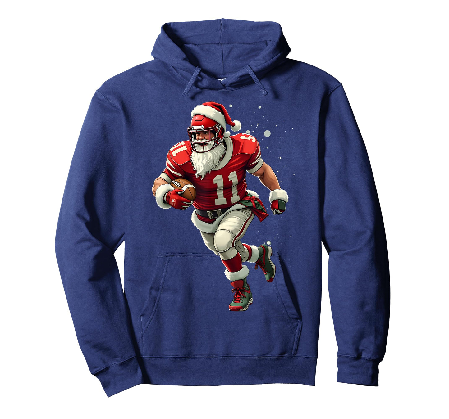 Santa Sports Christmas Football Player For Men Boys T-Shirt