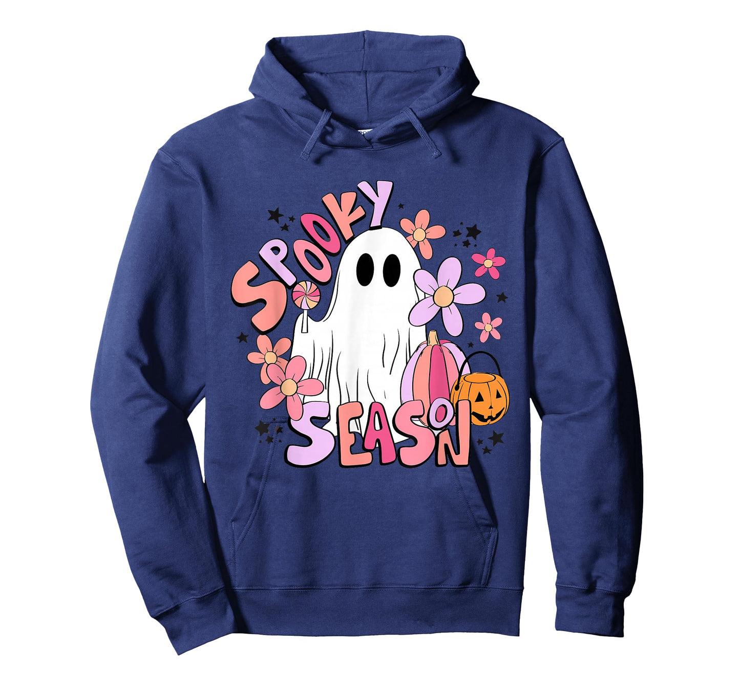 Retro Cute Ghost Spooky Season Funny Halloween T-Shirt
