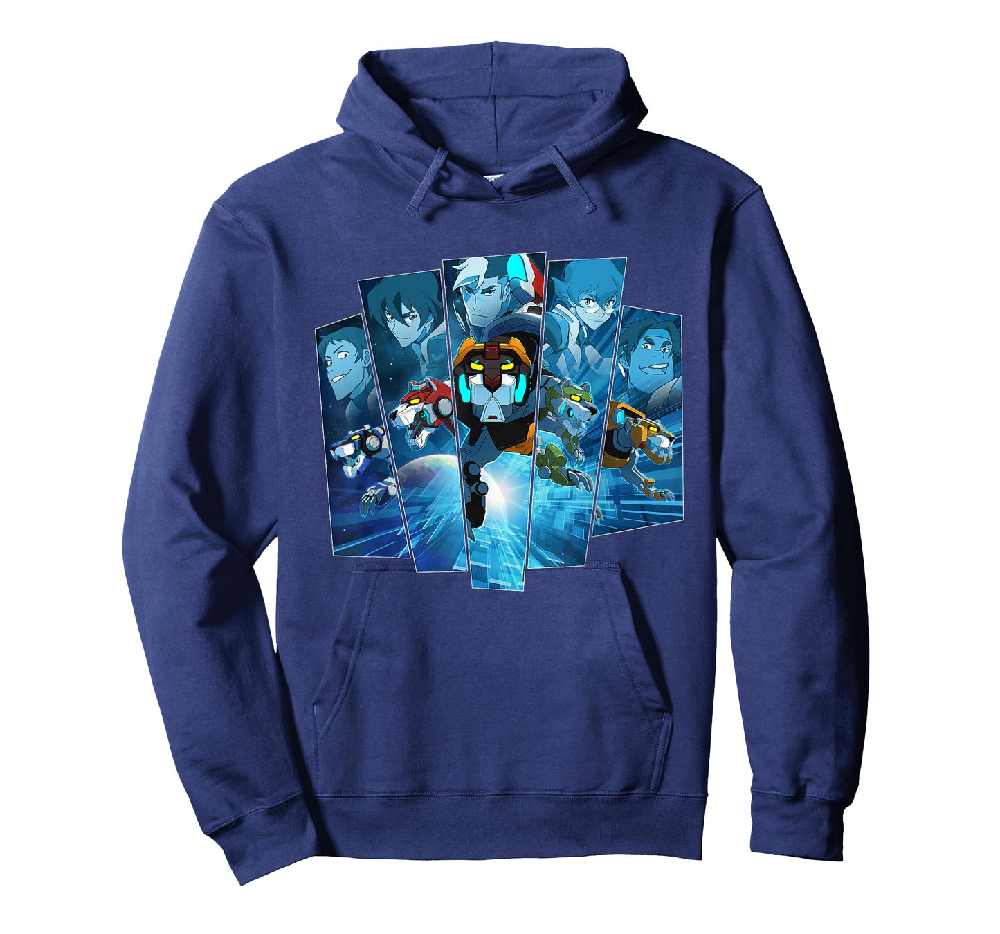 Voltron Legendary Defender 5 Lions in Blue Hue T-Shirt T-Shirt