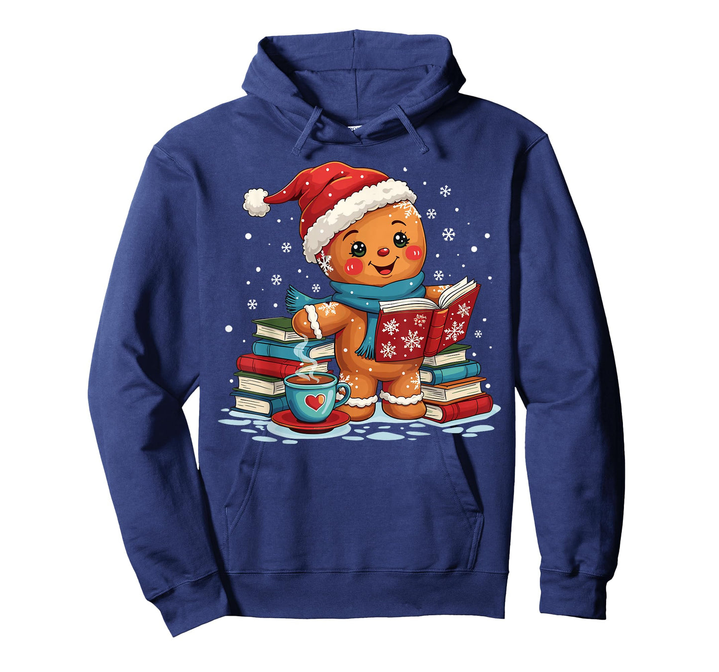 Gingerbread Reading Book Lovers Christmas Bookworm Librarian T-Shirt