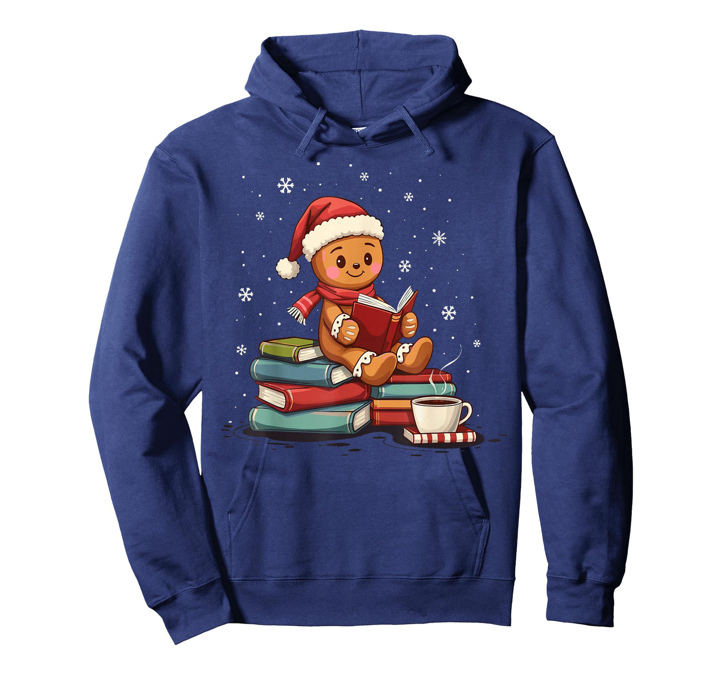 Gingerbread Reading Book Lovers Christmas Bookworm Librarian T-Shirt