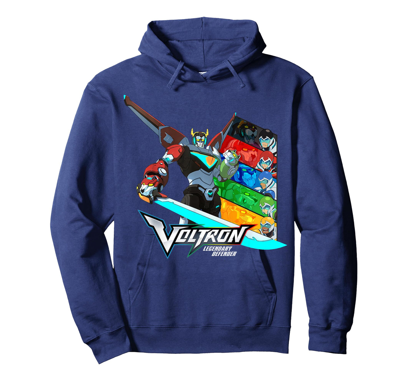 DreamWorks - Voltron Legendary Defender T-Shirt, Unisex-Adult, Black, Small, Short Sleeve, Classic Fit, Graphic Artwork ODTV-0031