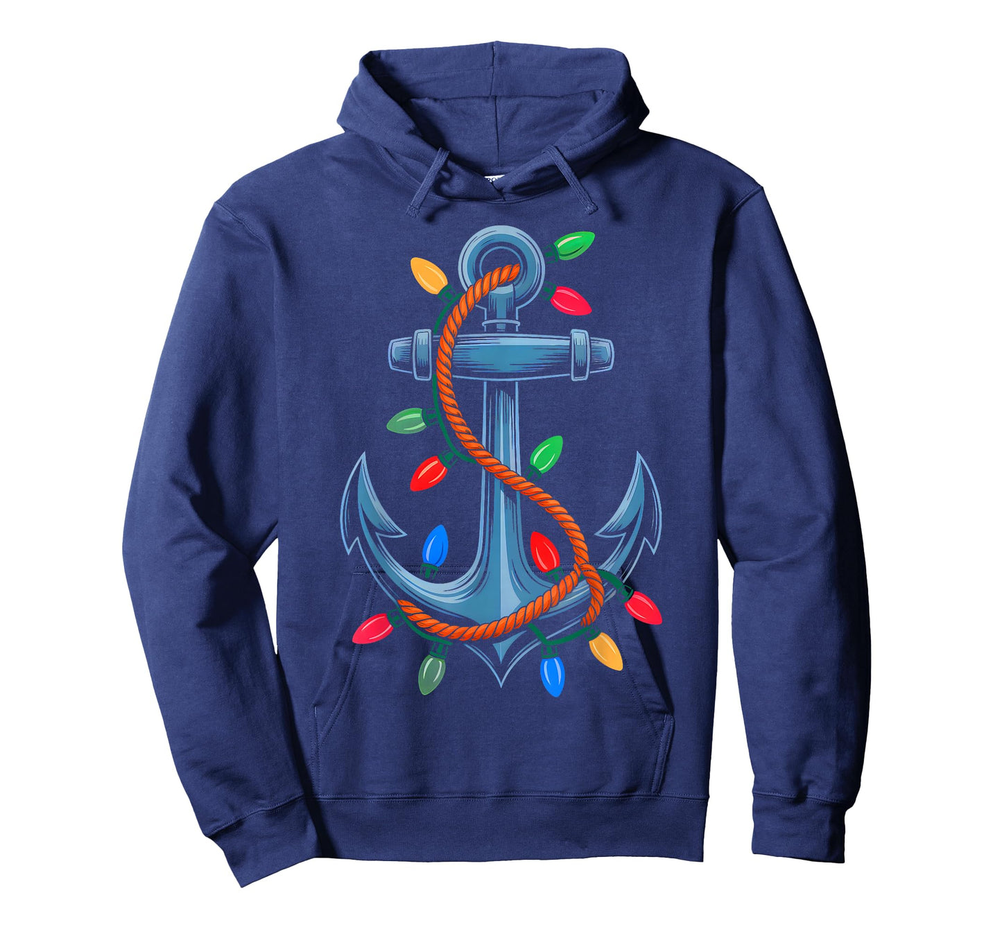 Anchor Boating Sailing Xmas Lights Funny Christmas Cruise T-Shirt