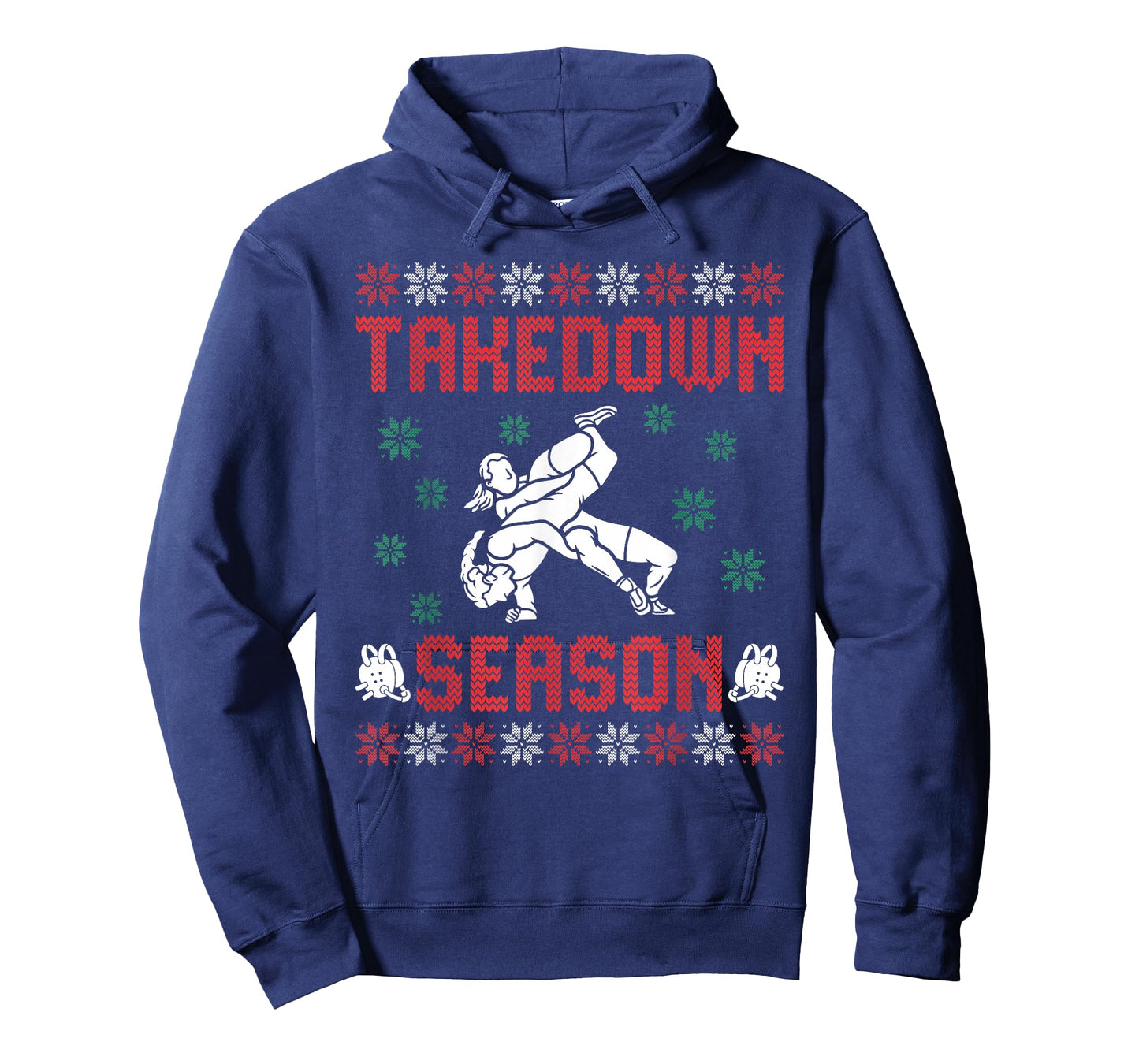 Takedown Season Girls Wrestling Ugly Sweater Christmas T-Shirt