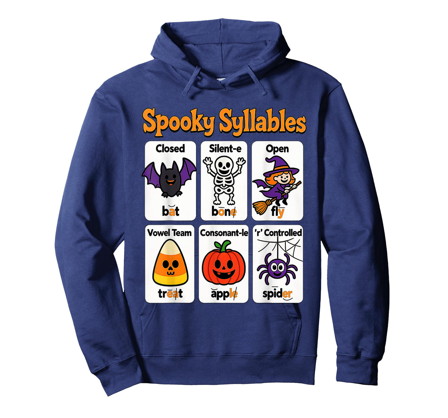 Spooky Syllables Teacher Outfit Halloween Classroom Learning T-Shirt