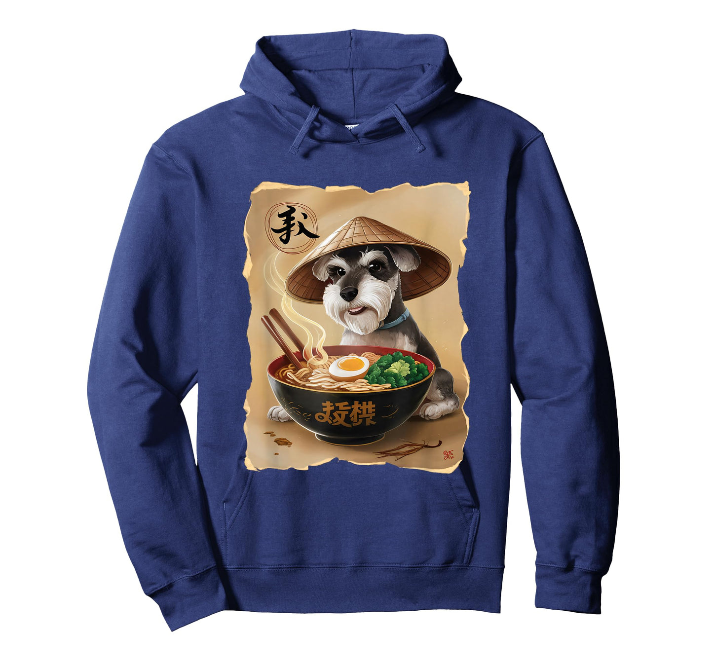 Men Woman Kawaii Eating Ramen Japanese Schnauzer T-Shirt