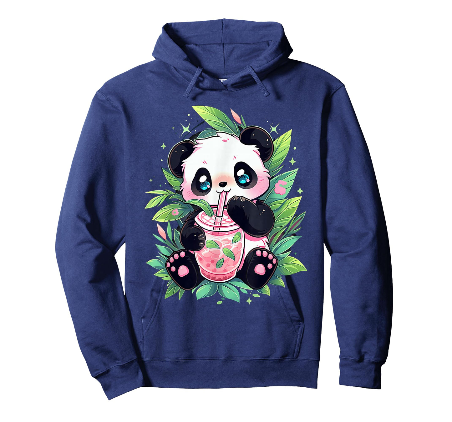 cute panda drinking bubble tea milk anime kawaii T-Shirt